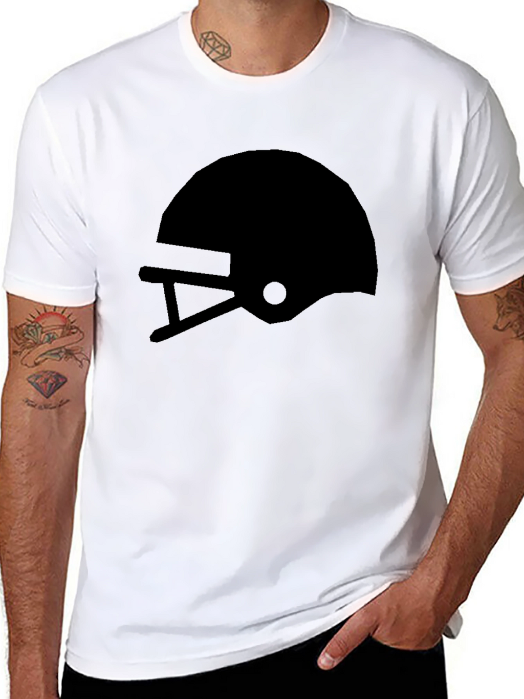 Football Helmet Graphic T-Shirt - Classic Style