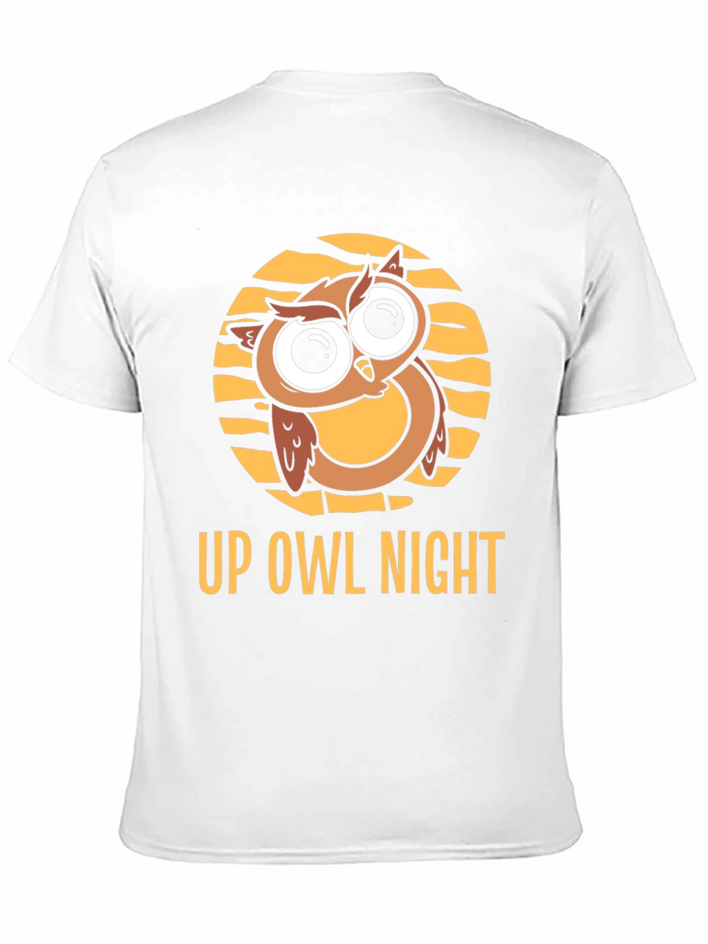 Up Owl Night Black T-Shirt - Cute Owl Design