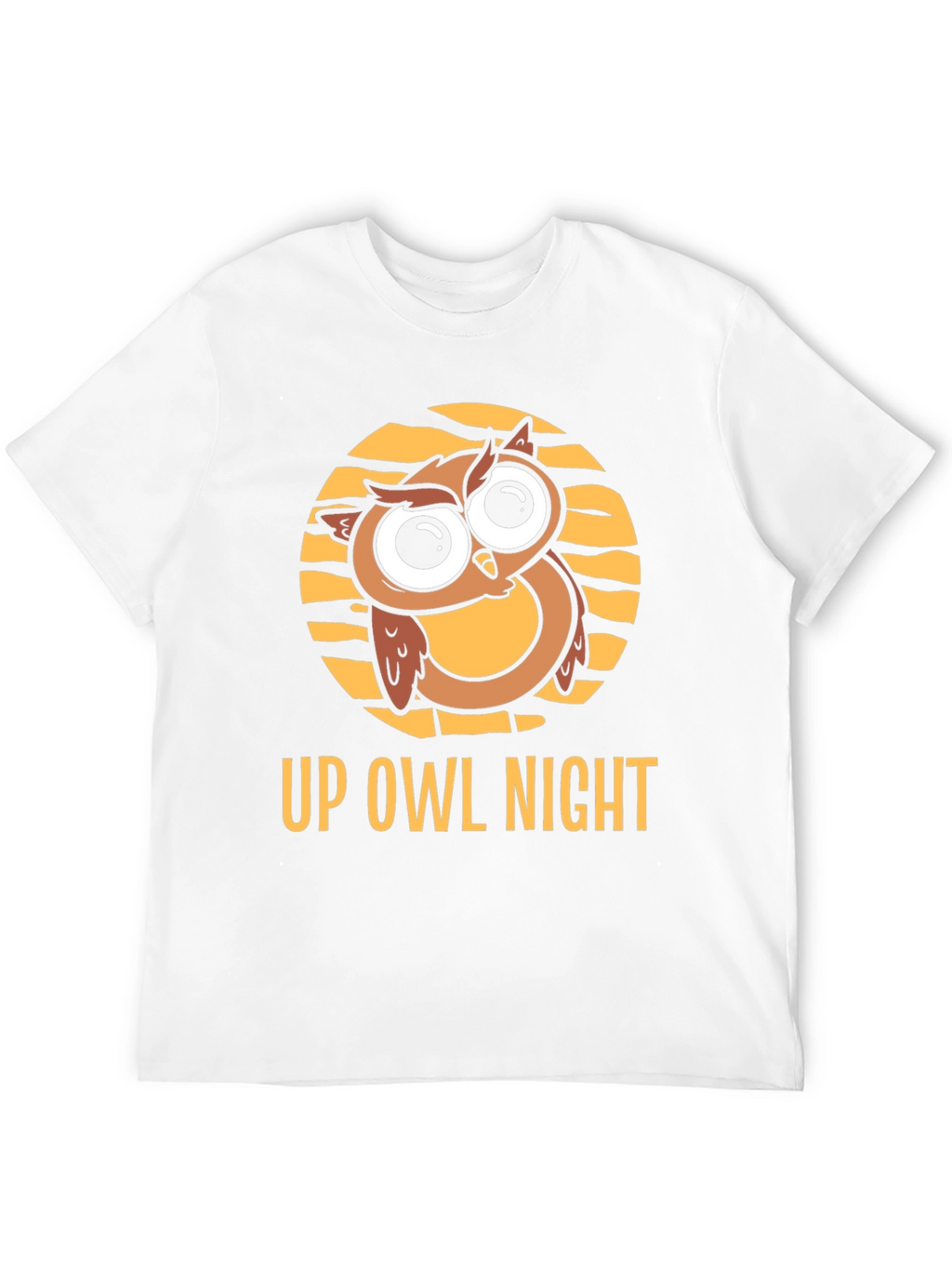 Up Owl Night Black T-Shirt - Cute Owl Design