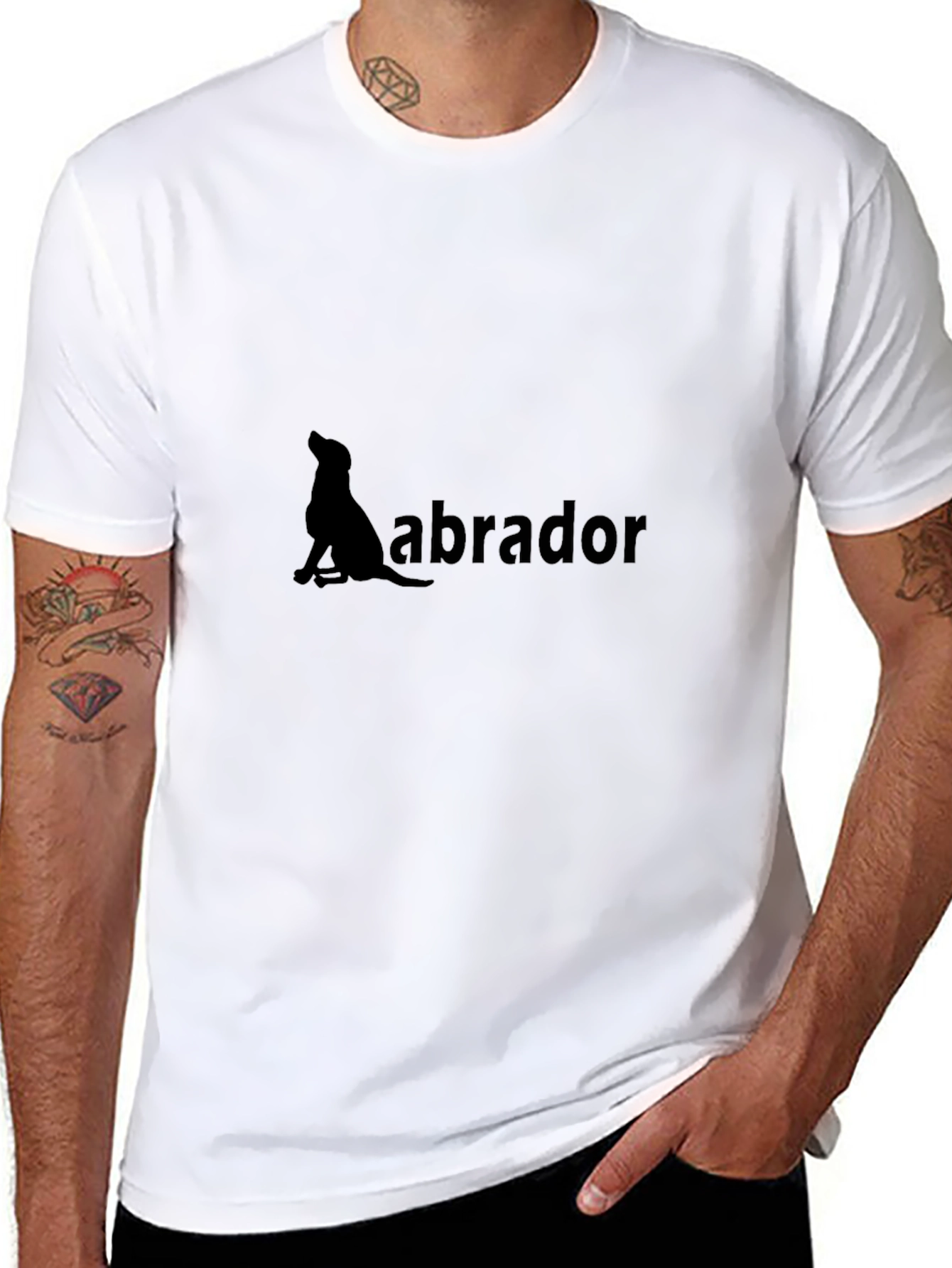 Labrador Dog Graphic Print T-Shirt