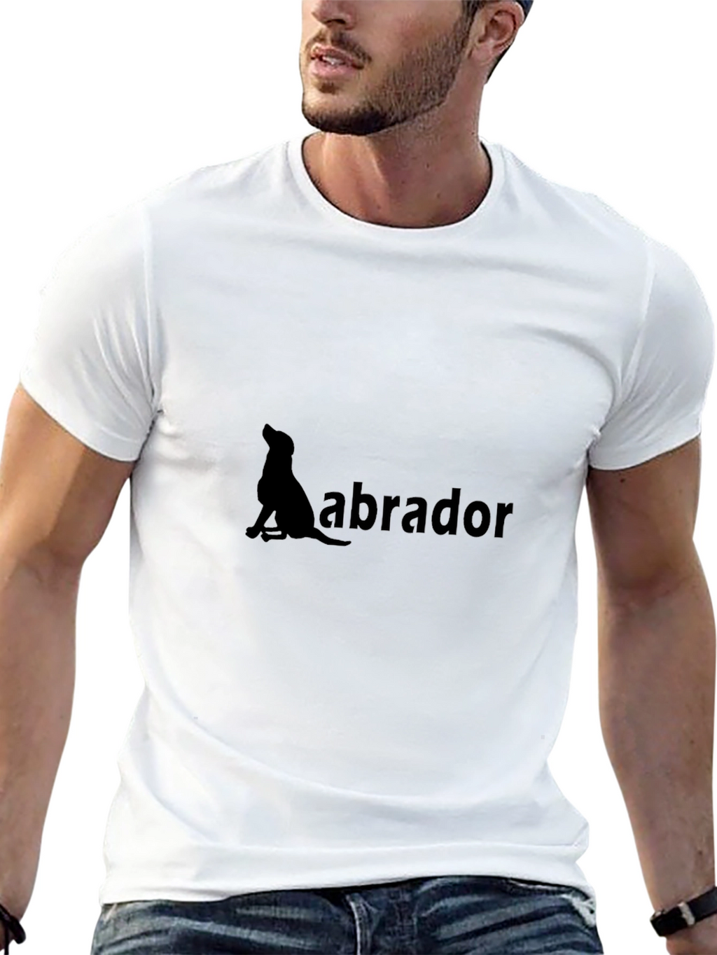 Labrador Dog Graphic Print T-Shirt