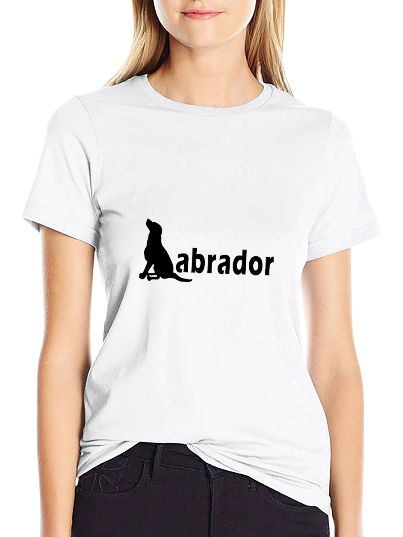 Labrador Dog Graphic Print T-Shirt