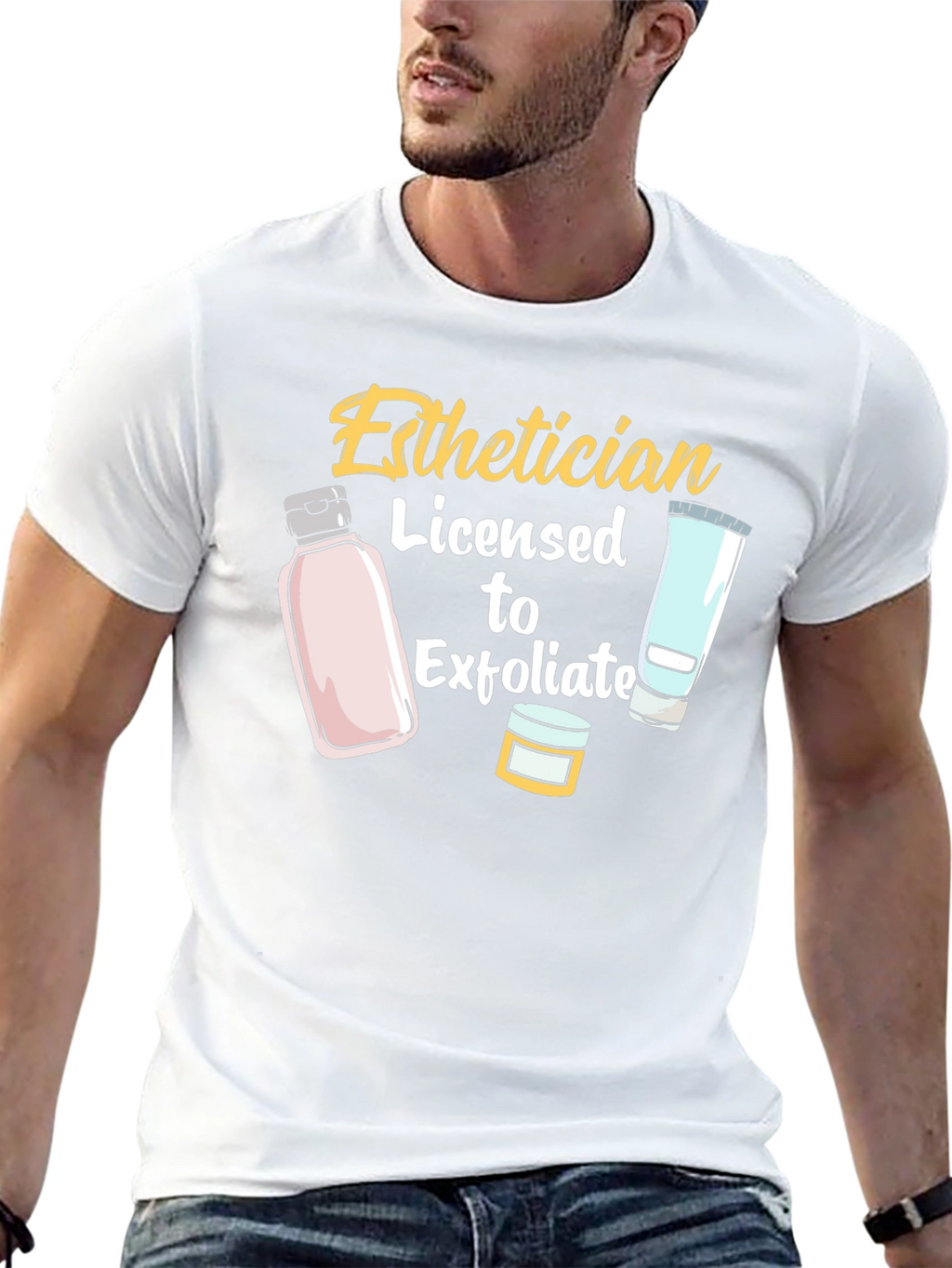 Esthetician Licensed to Exfoliate Graphic Tee