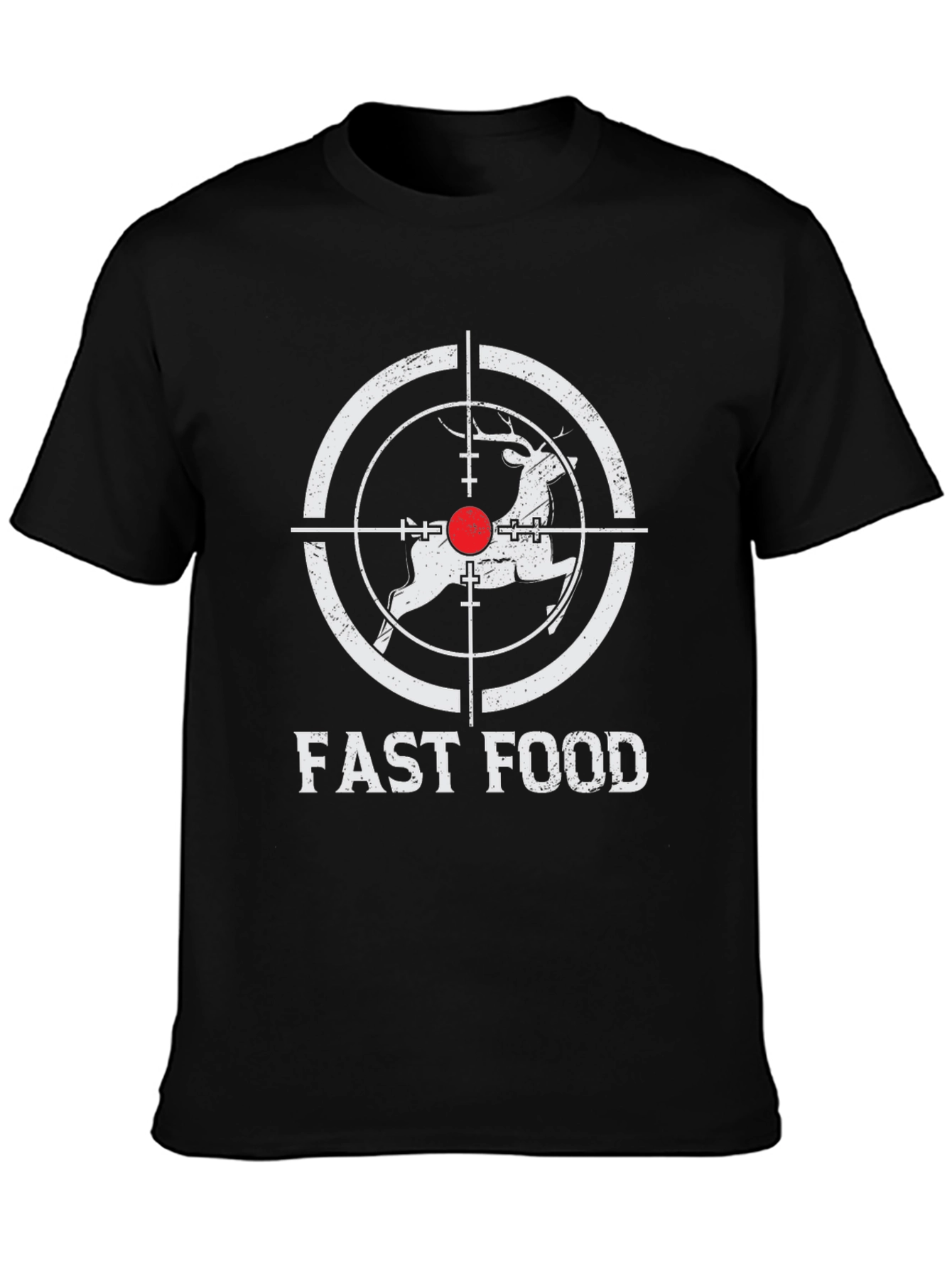 Fast Food Deer Hunting Graphic Tee - Novelty Hunter Shirt
