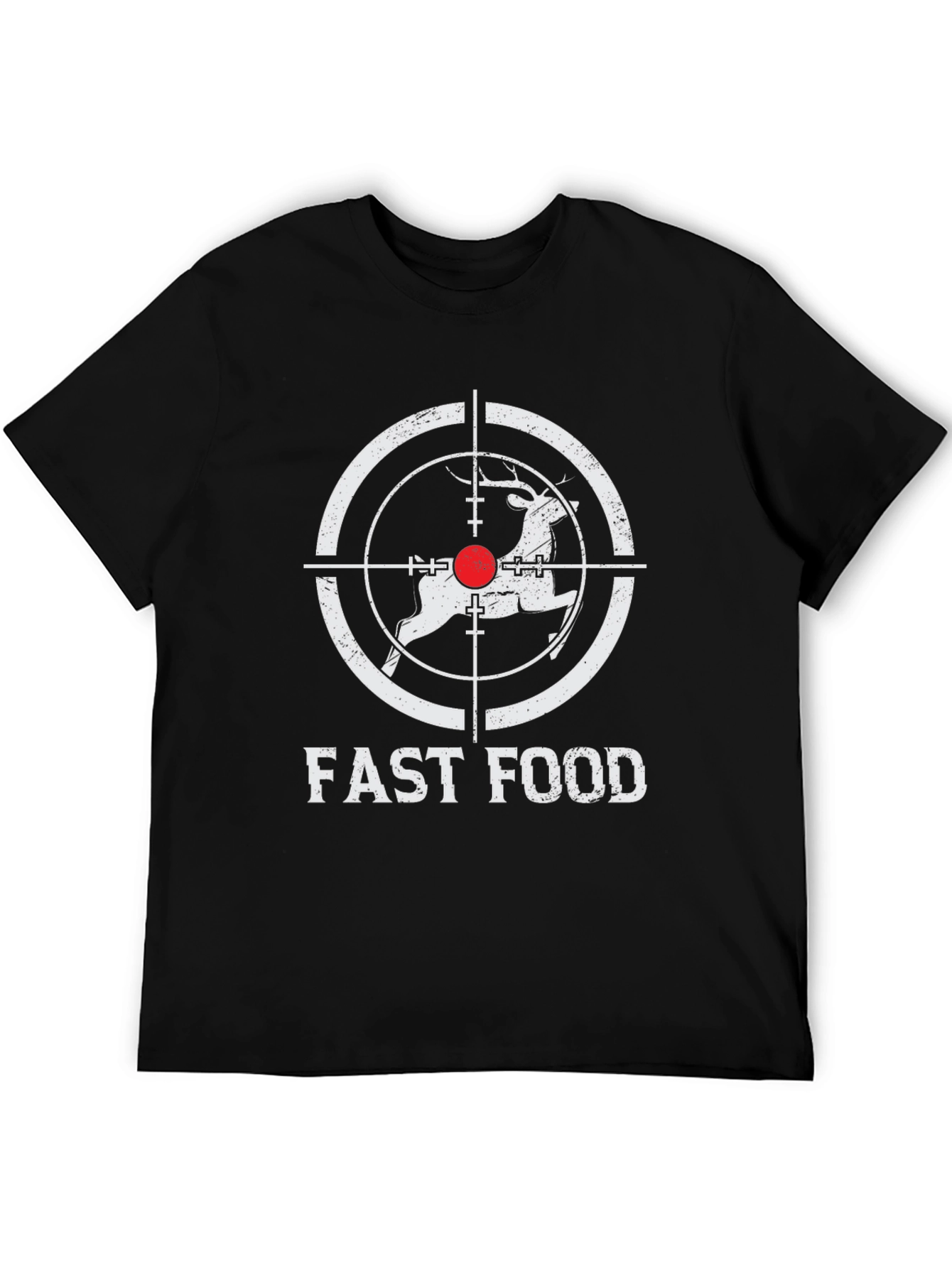 Fast Food Deer Hunting Graphic Tee - Novelty Hunter Shirt