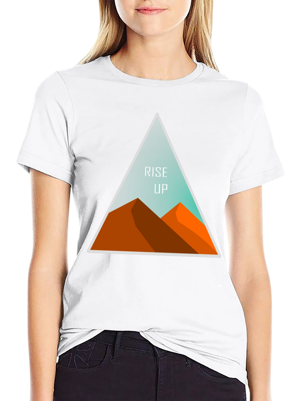 Rise Up Graphic Tee - Black Cotton Blend