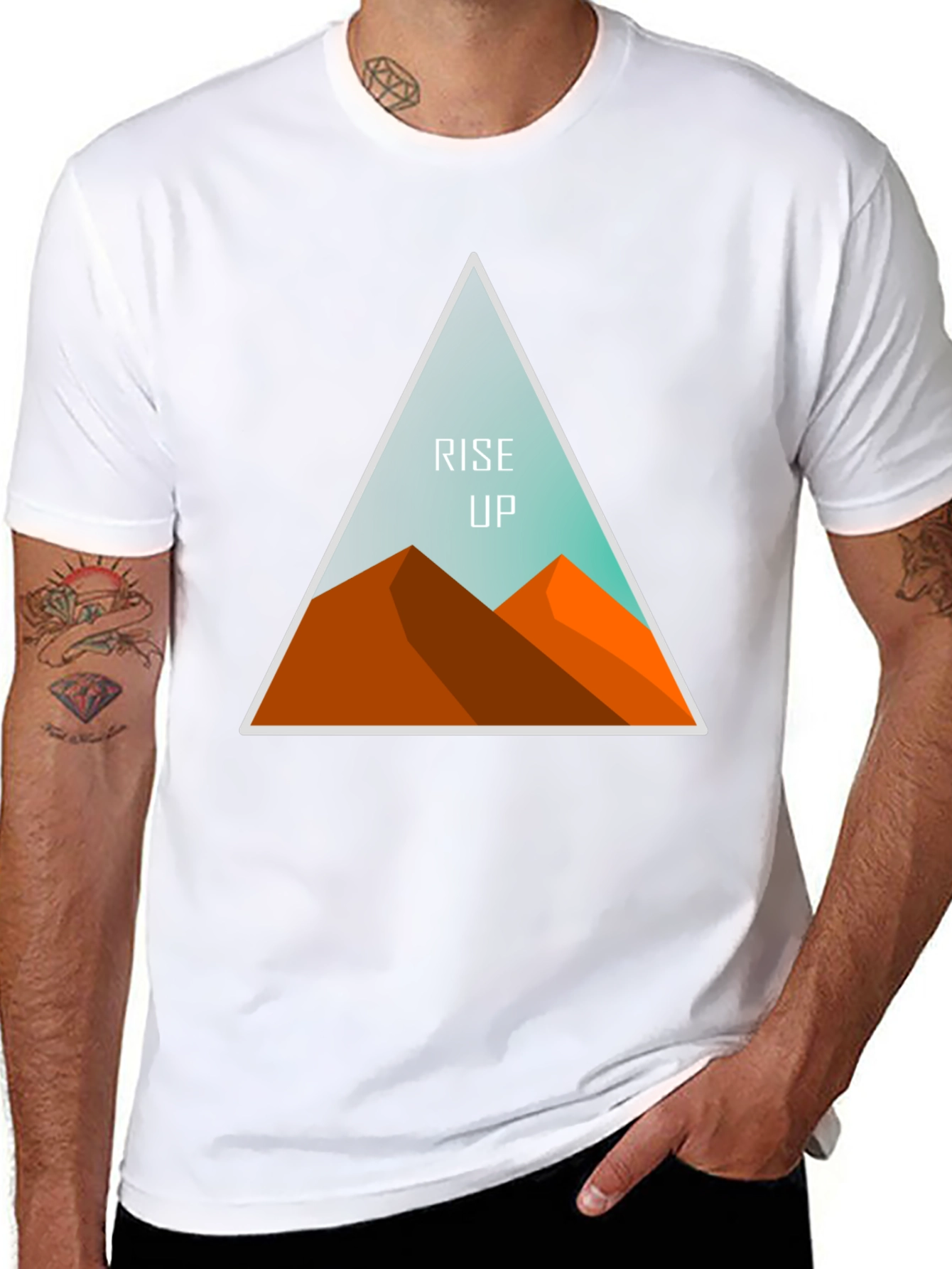 Rise Up Graphic Tee - Black Cotton Blend