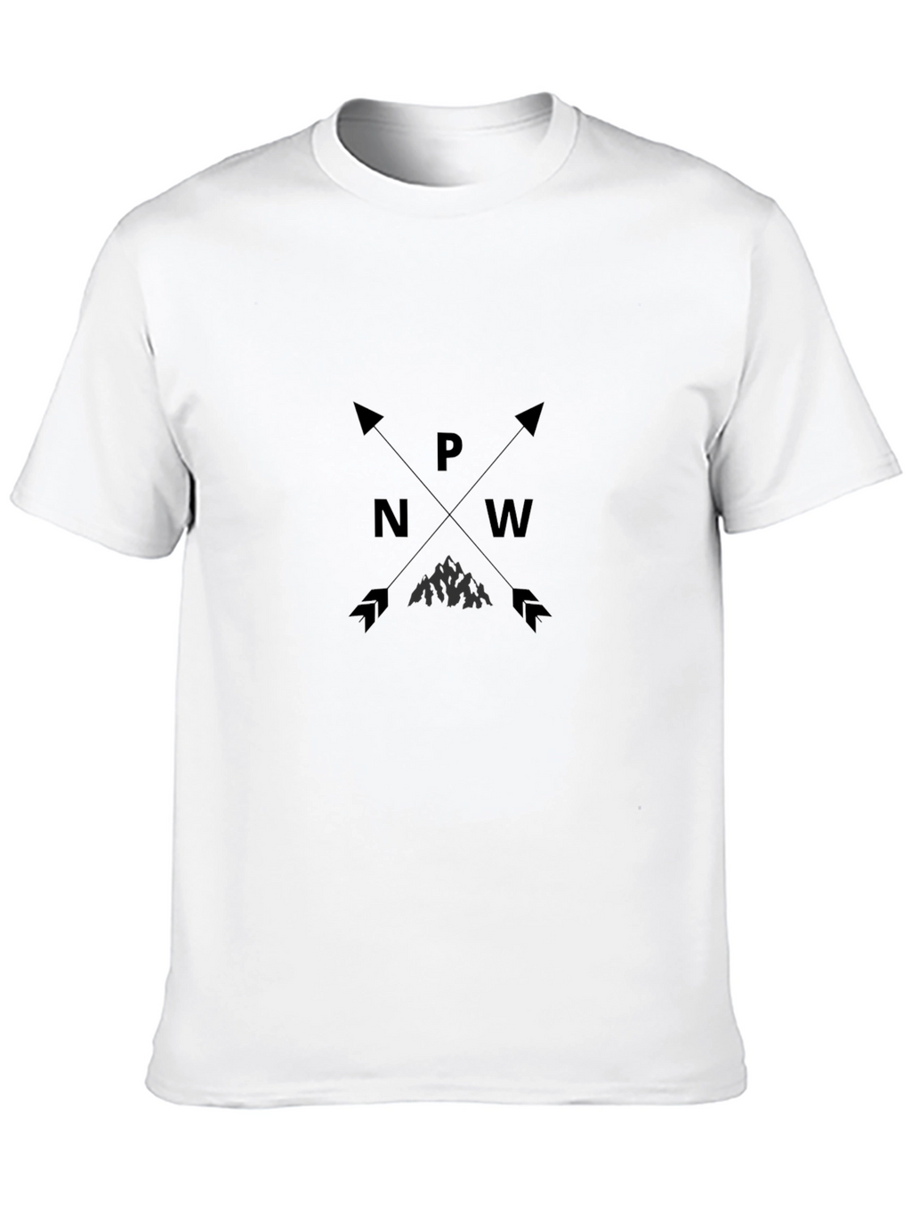 PNW Arrow Mountain T-Shirt - Black Graphic Tee
