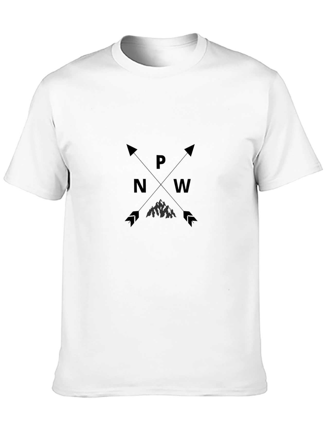 PNW Arrow Mountain T-Shirt - Black Graphic Tee
