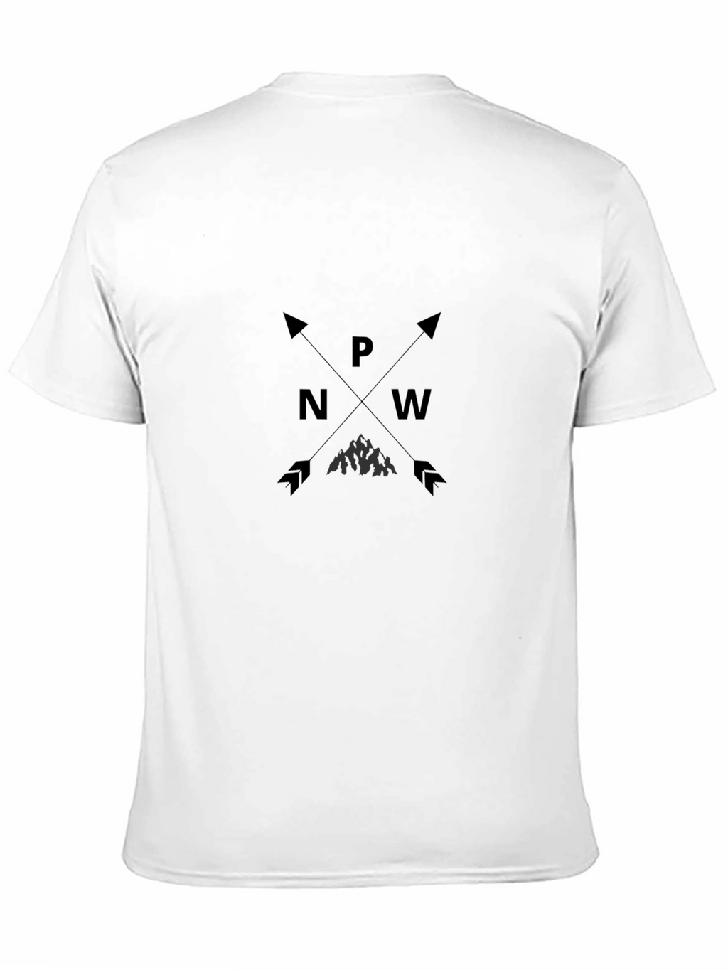 PNW Arrow Mountain T-Shirt - Black Graphic Tee