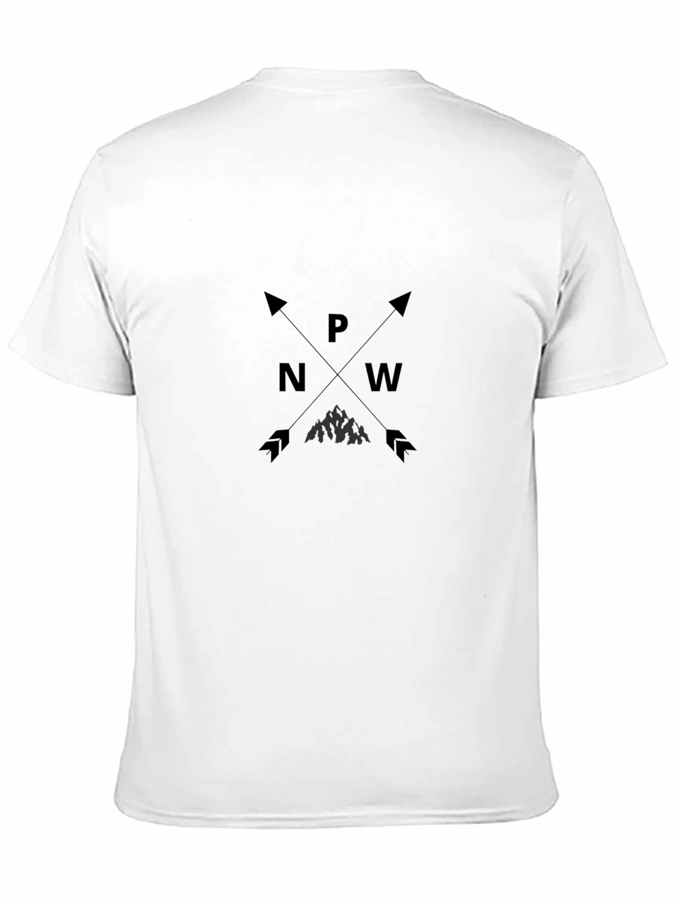 PNW Arrow Mountain T-Shirt - Black Graphic Tee