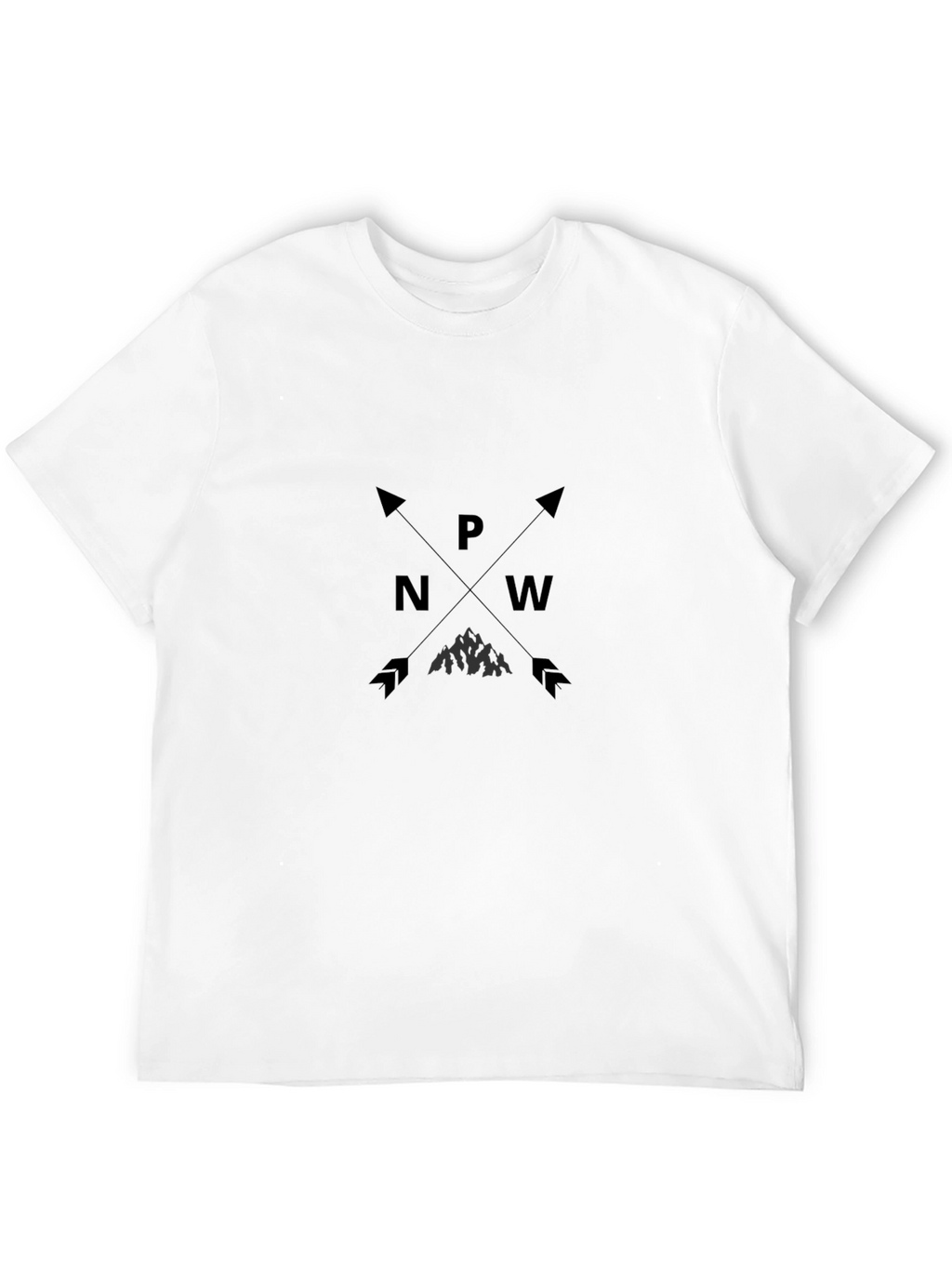 PNW Arrow Mountain T-Shirt - Black Graphic Tee