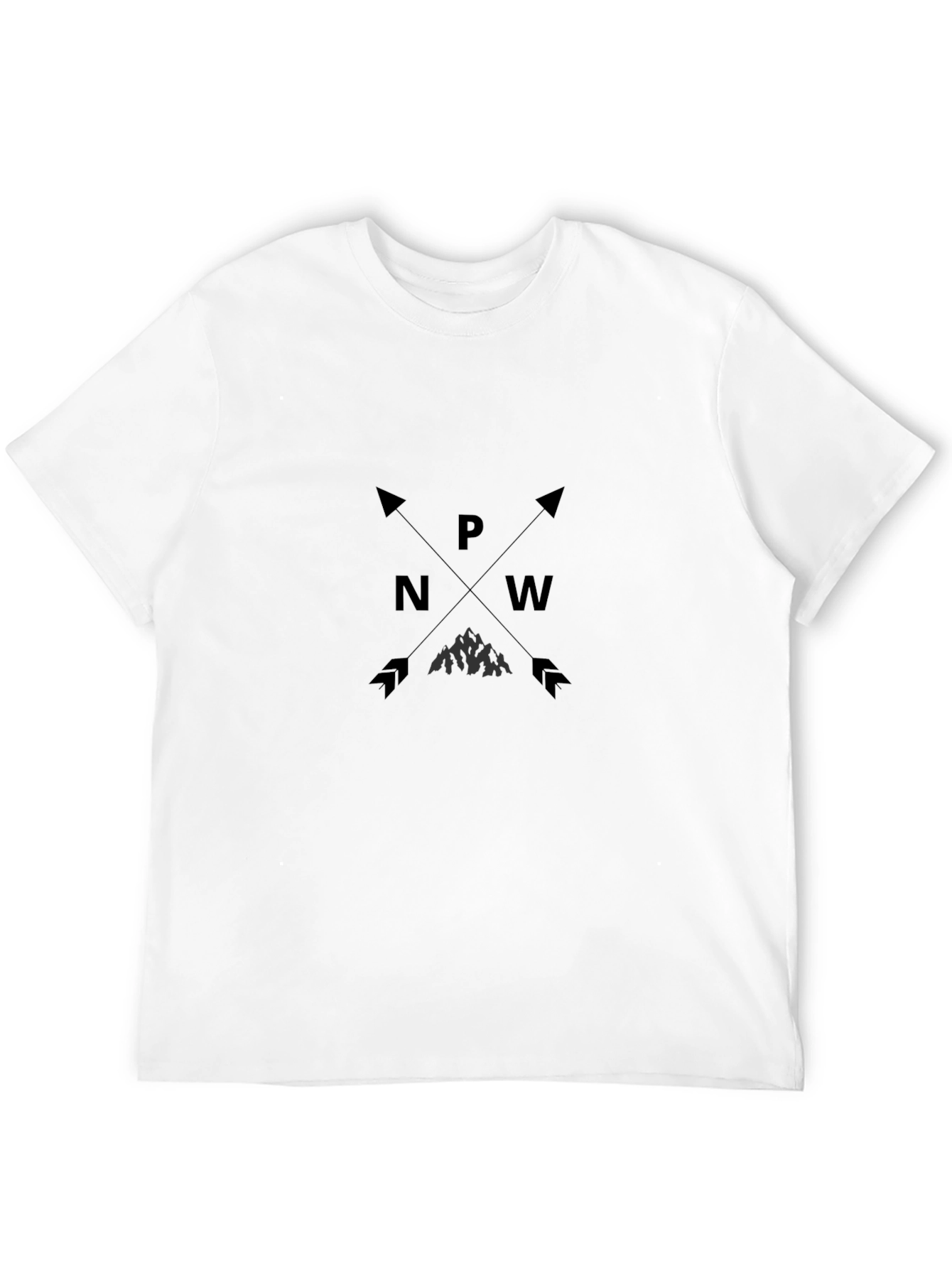 PNW Arrow Mountain T-Shirt - Black Graphic Tee