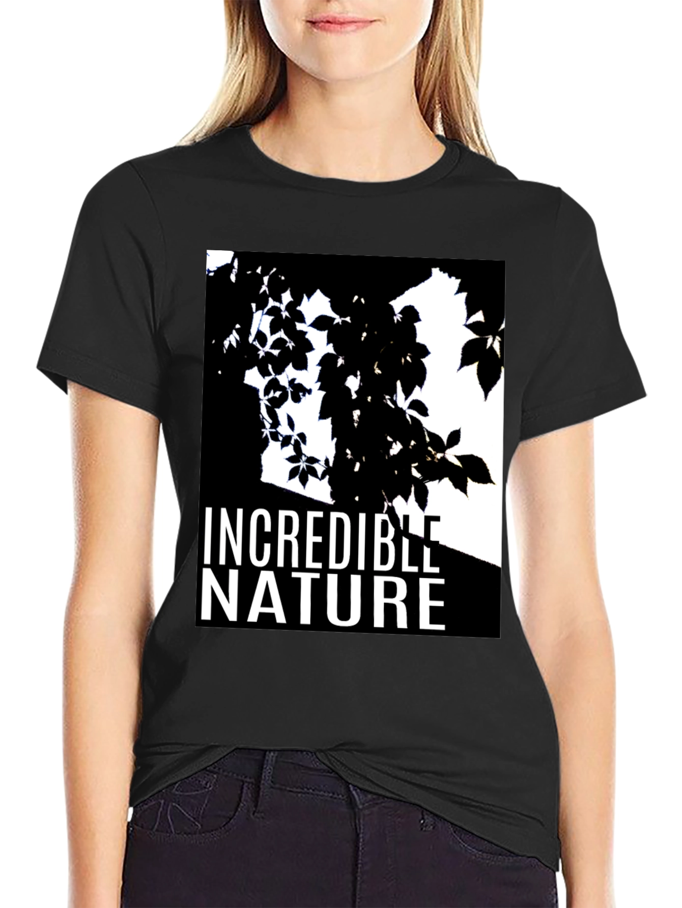 Incredible Nature Graphic T-Shirt - Black Cotton Tee