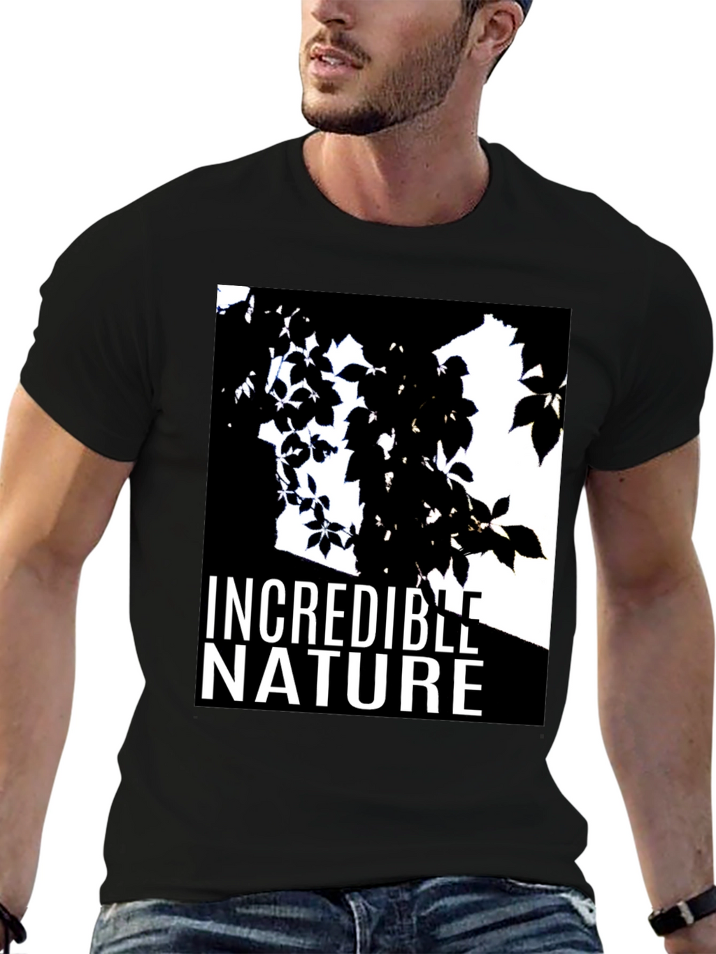 Incredible Nature Graphic T-Shirt - Black Cotton Tee