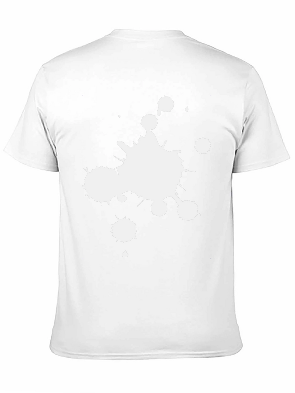 Black T-Shirt with White Paint Splatter Graphic