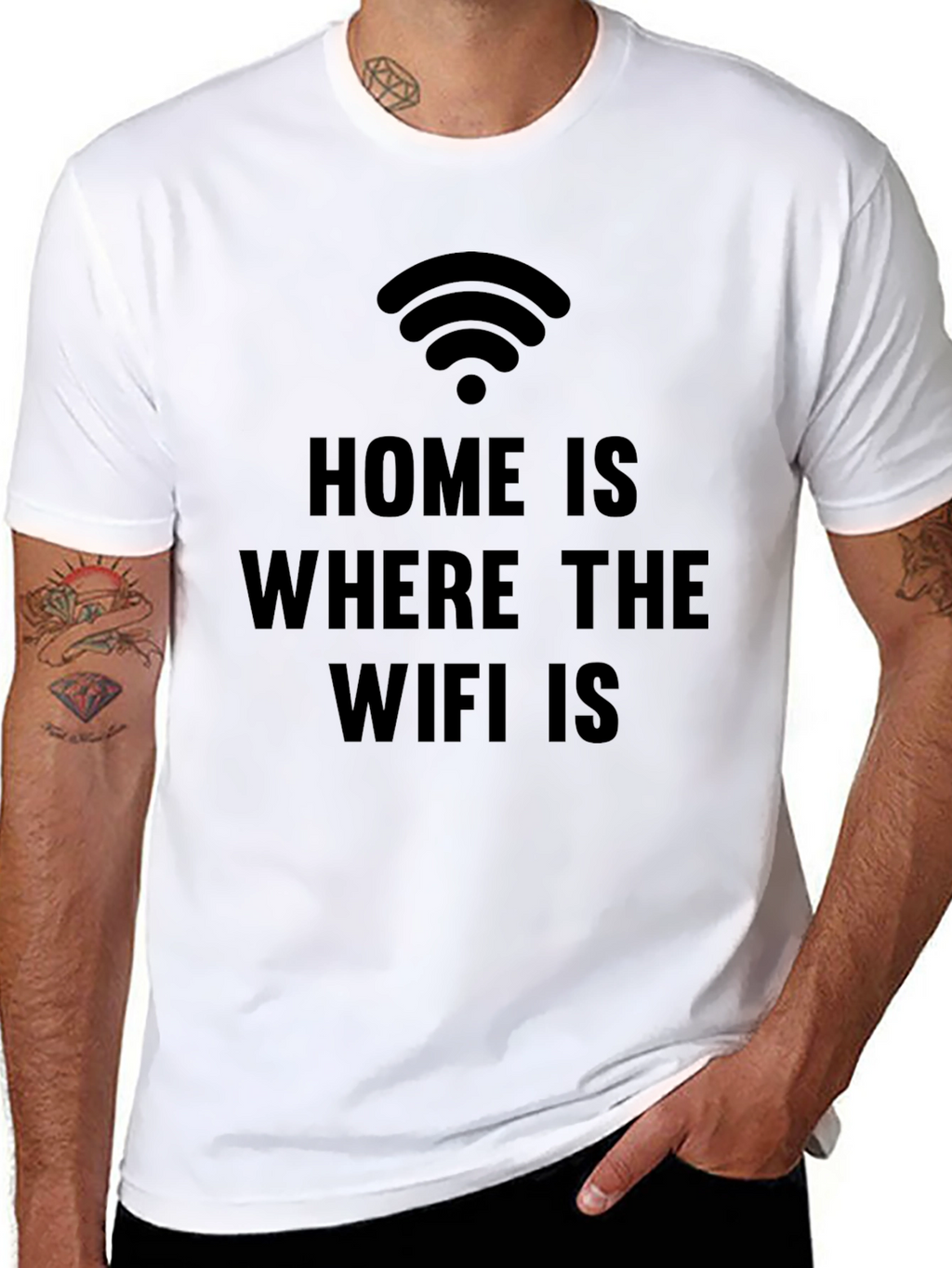 Home is Where the WiFi is Funny Graphic Tee