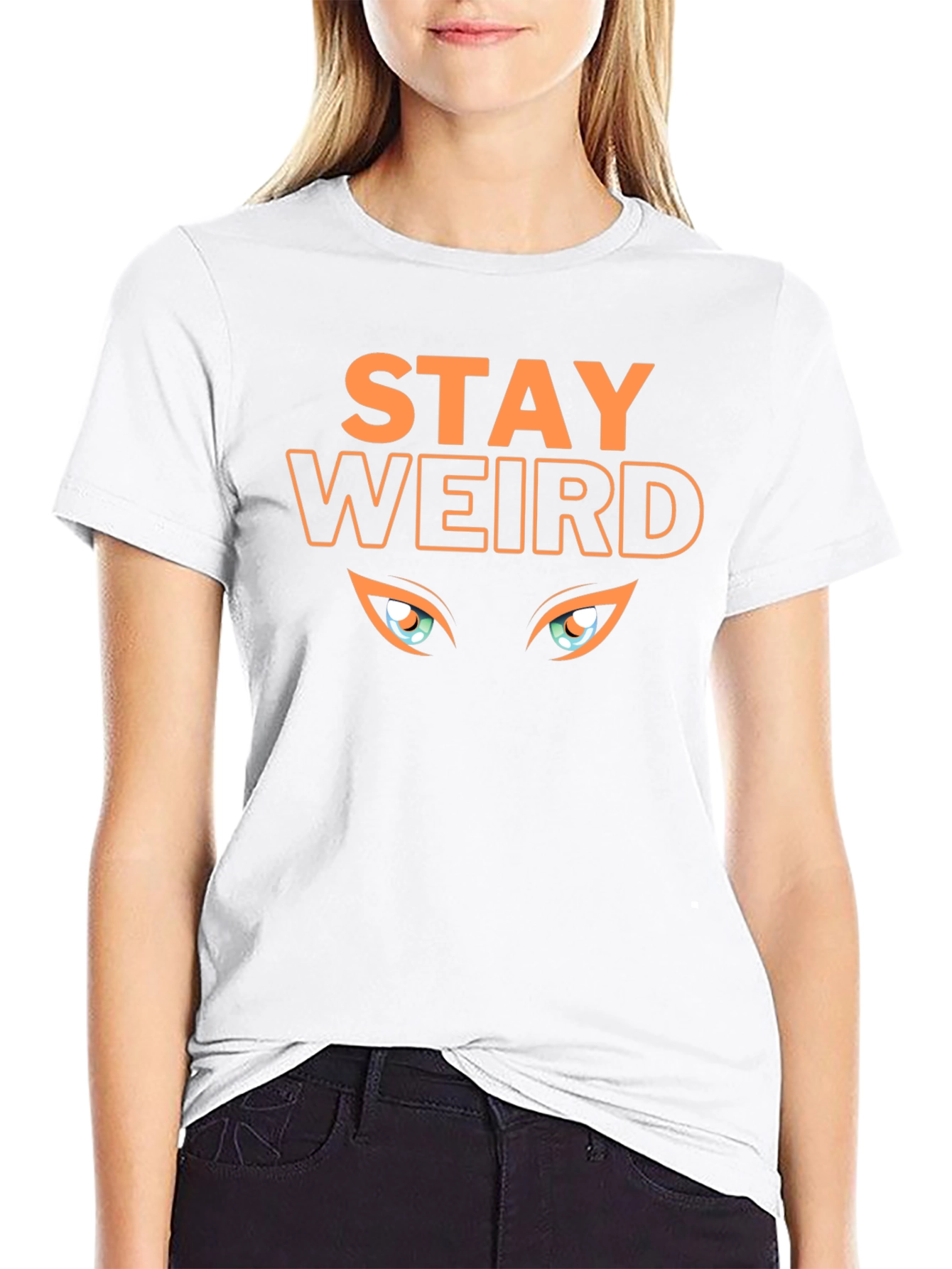 Stay Weird Graphic Tee - Black