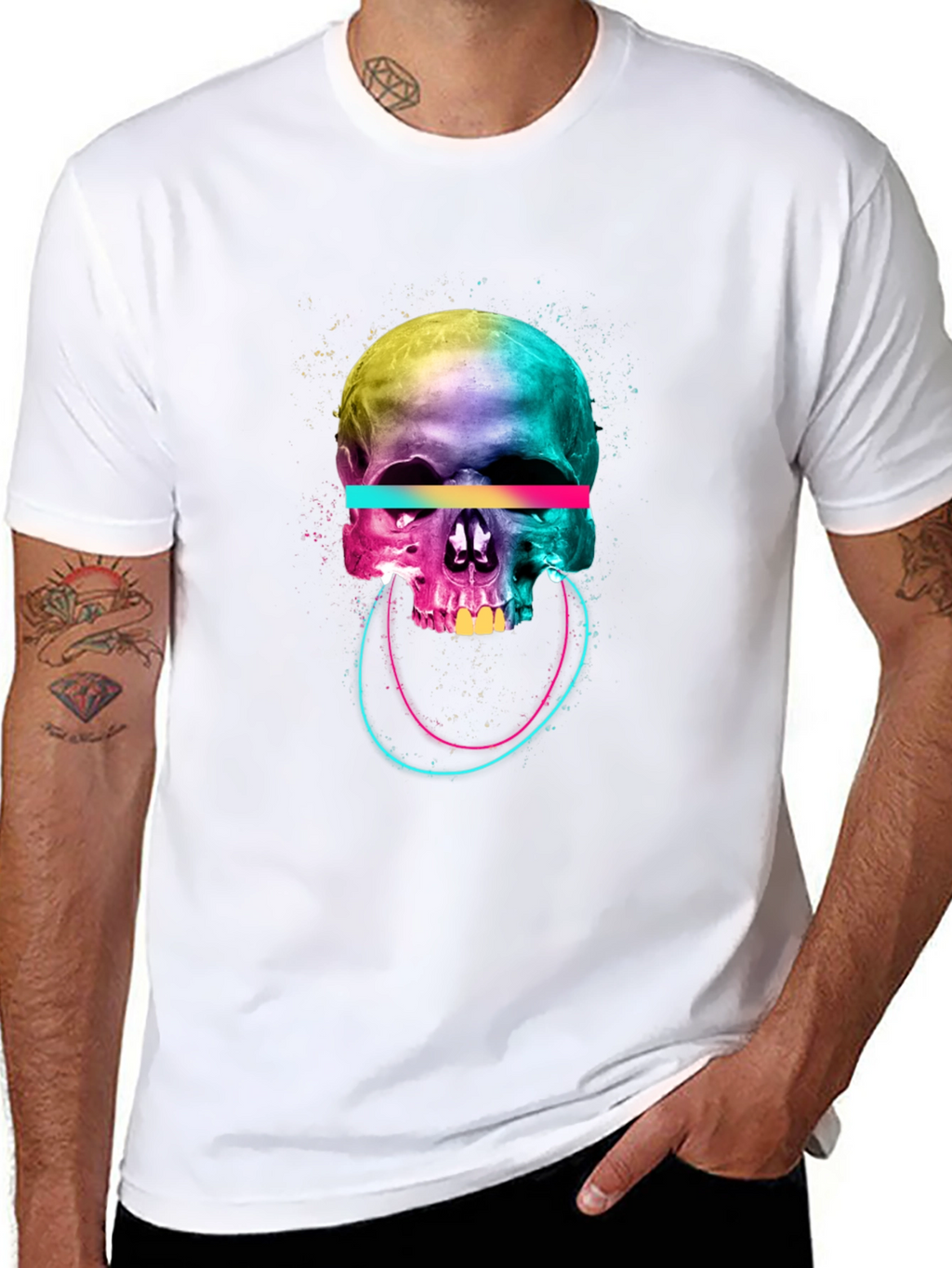 Vibrant Skull Graphic Tee - Unique Design