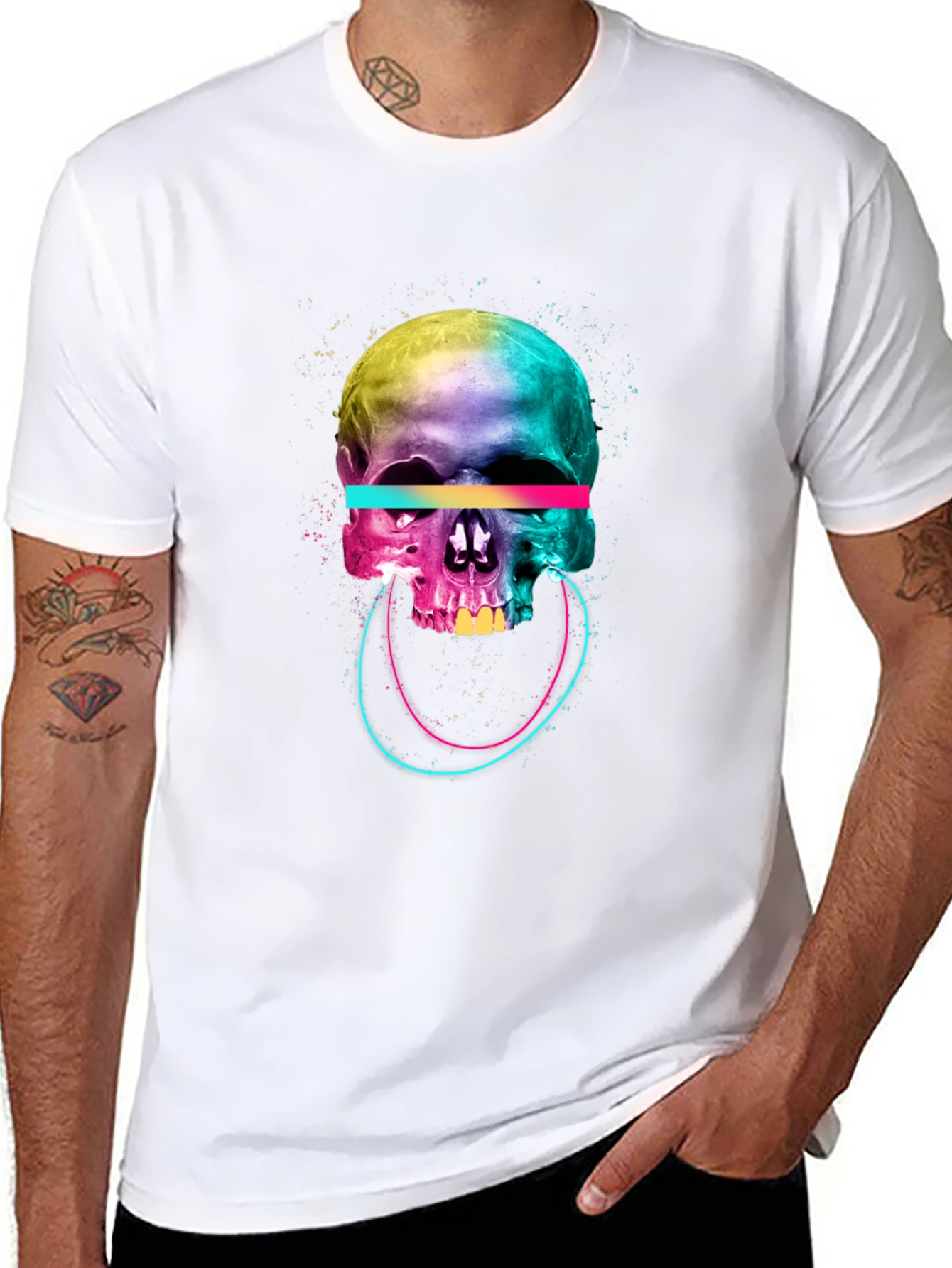 Vibrant Skull Graphic Tee - Unique Design