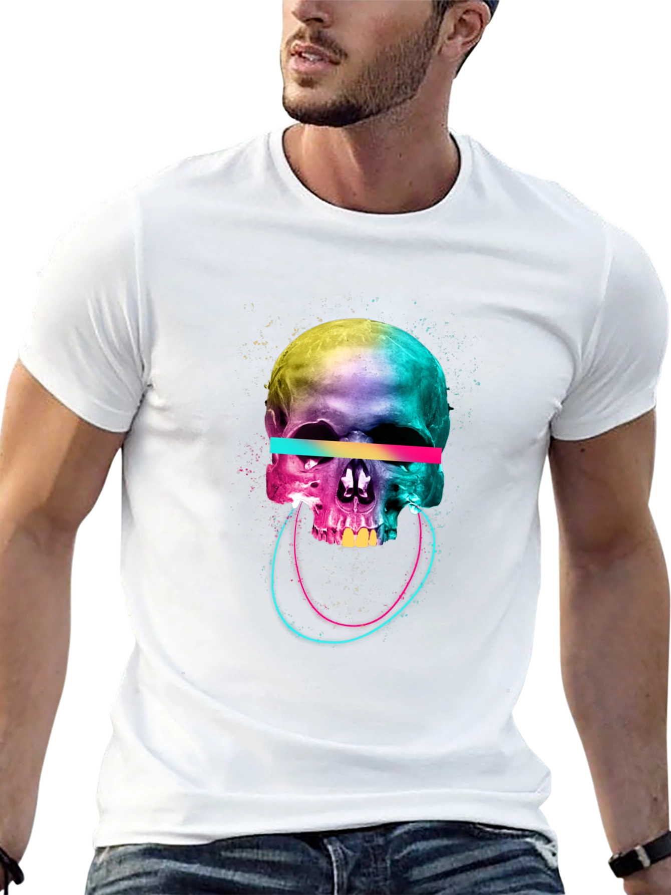 Vibrant Skull Graphic Tee - Unique Design