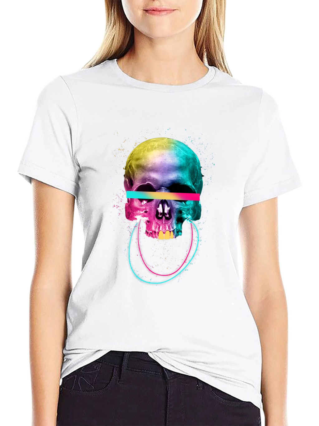 Vibrant Skull Graphic Tee - Unique Design