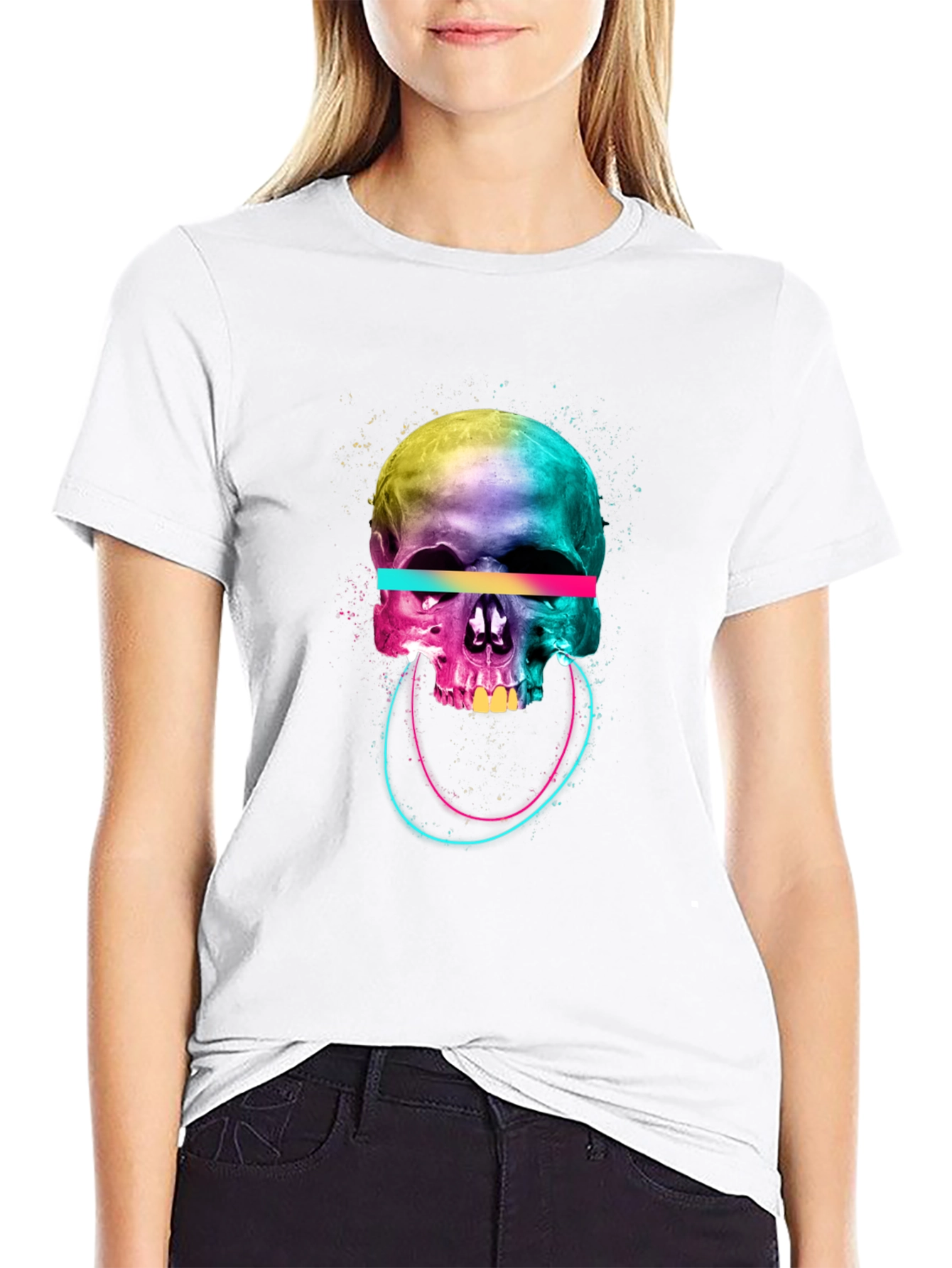 Vibrant Skull Graphic Tee - Unique Design