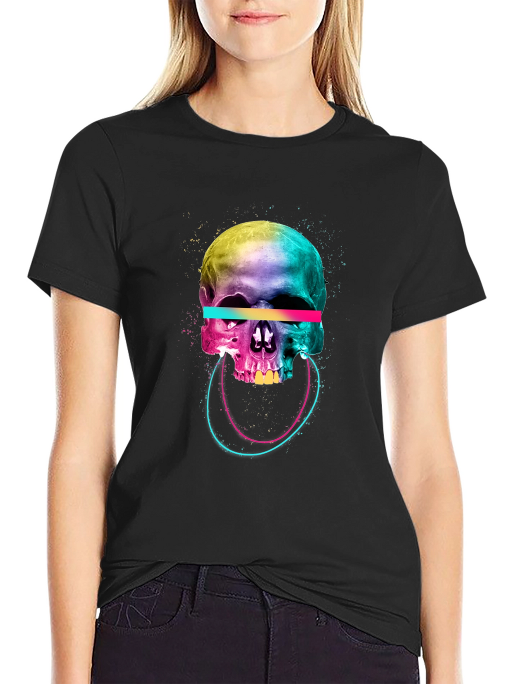Vibrant Skull Graphic Tee - Unique Design