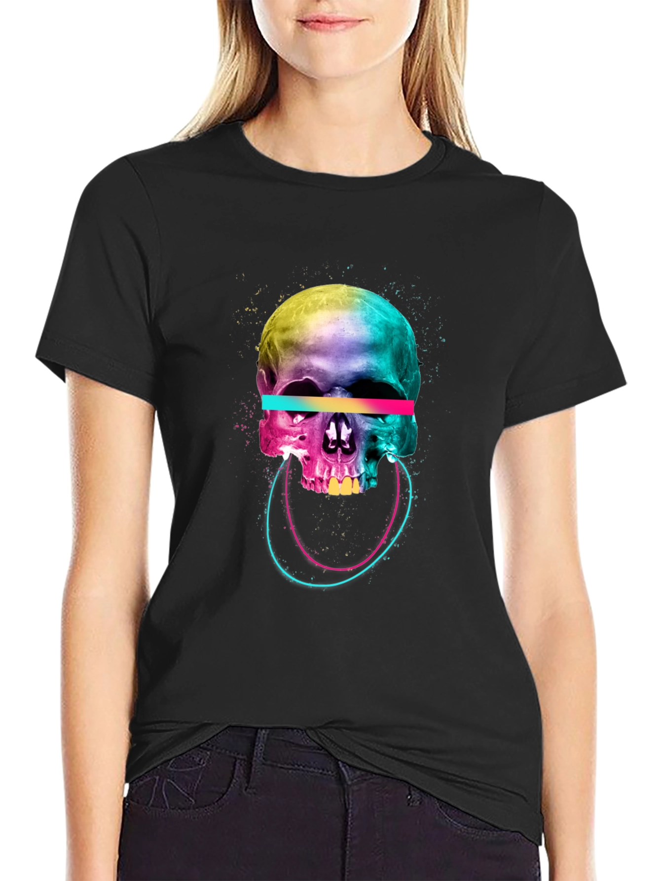 Vibrant Skull Graphic Tee - Unique Design