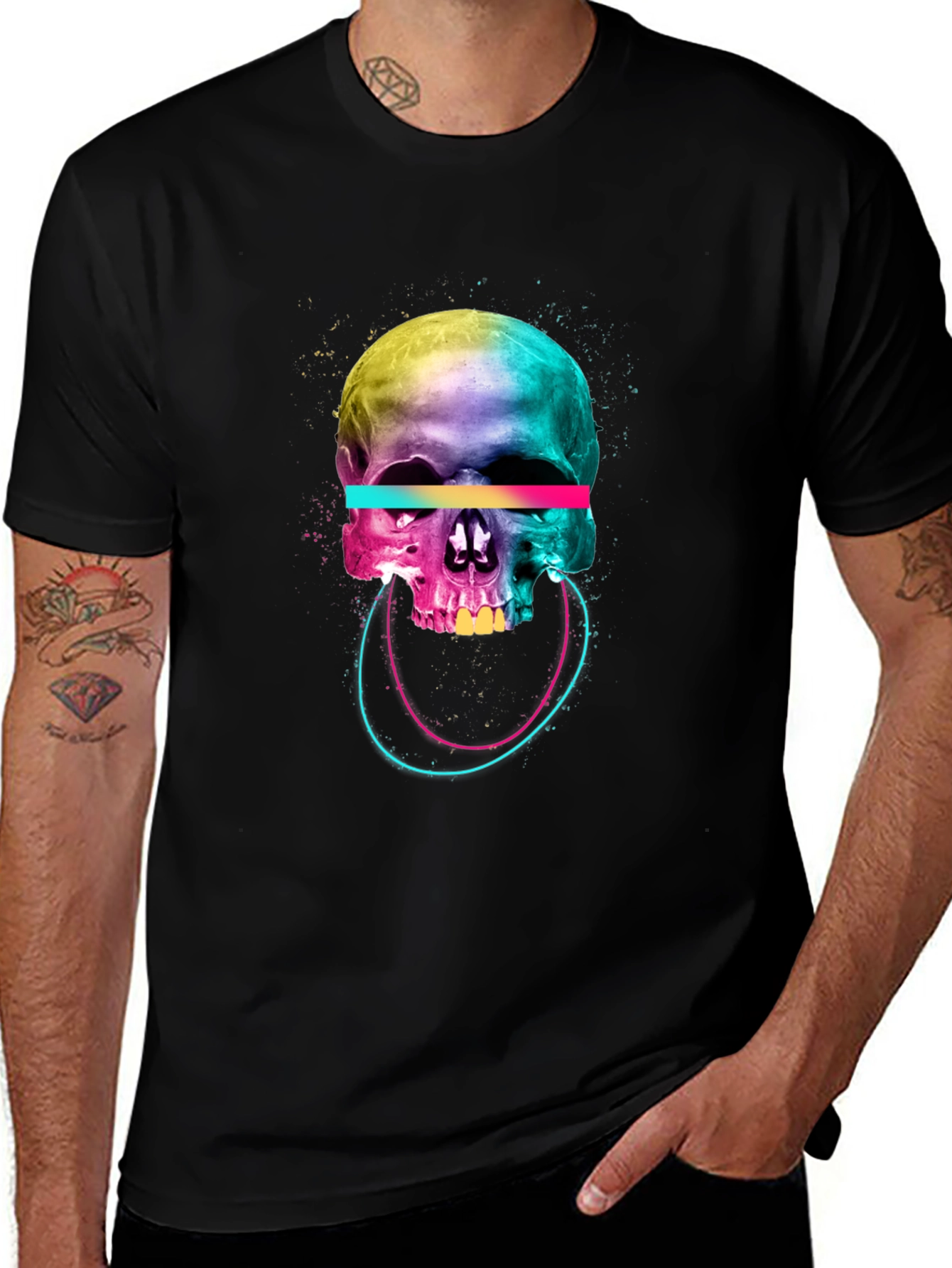 Vibrant Skull Graphic Tee - Unique Design