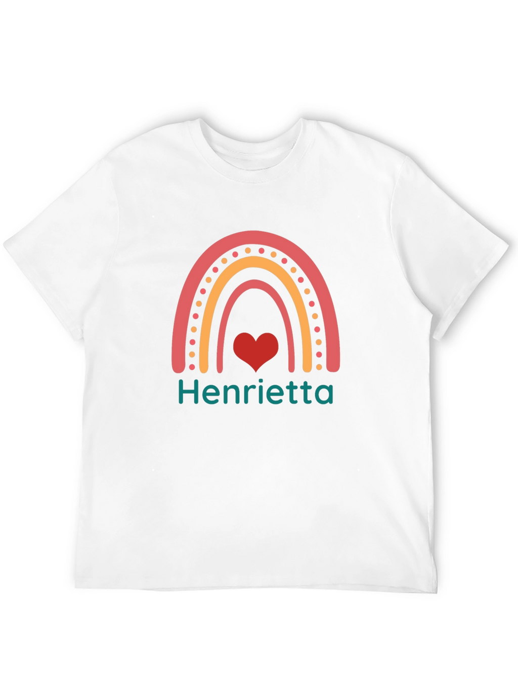 Henrietta Rainbow Heart Black Tee