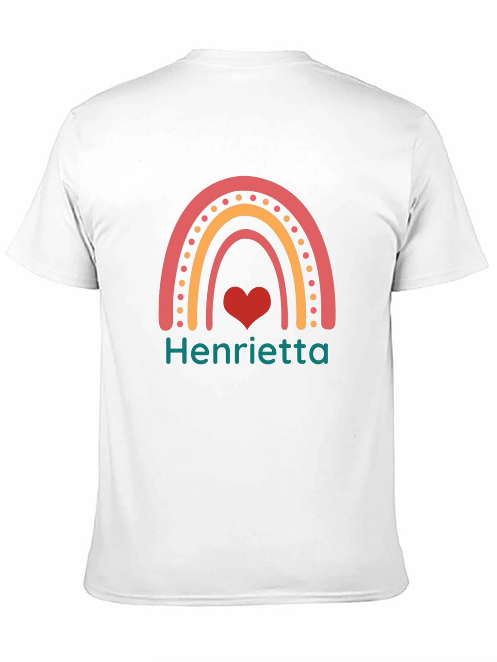 Henrietta Rainbow Heart Black Tee