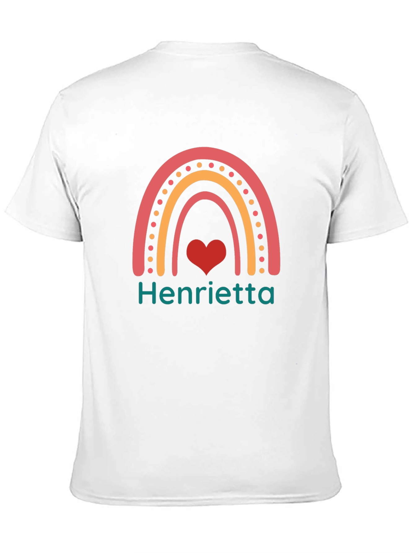 Henrietta Rainbow Heart Black Tee