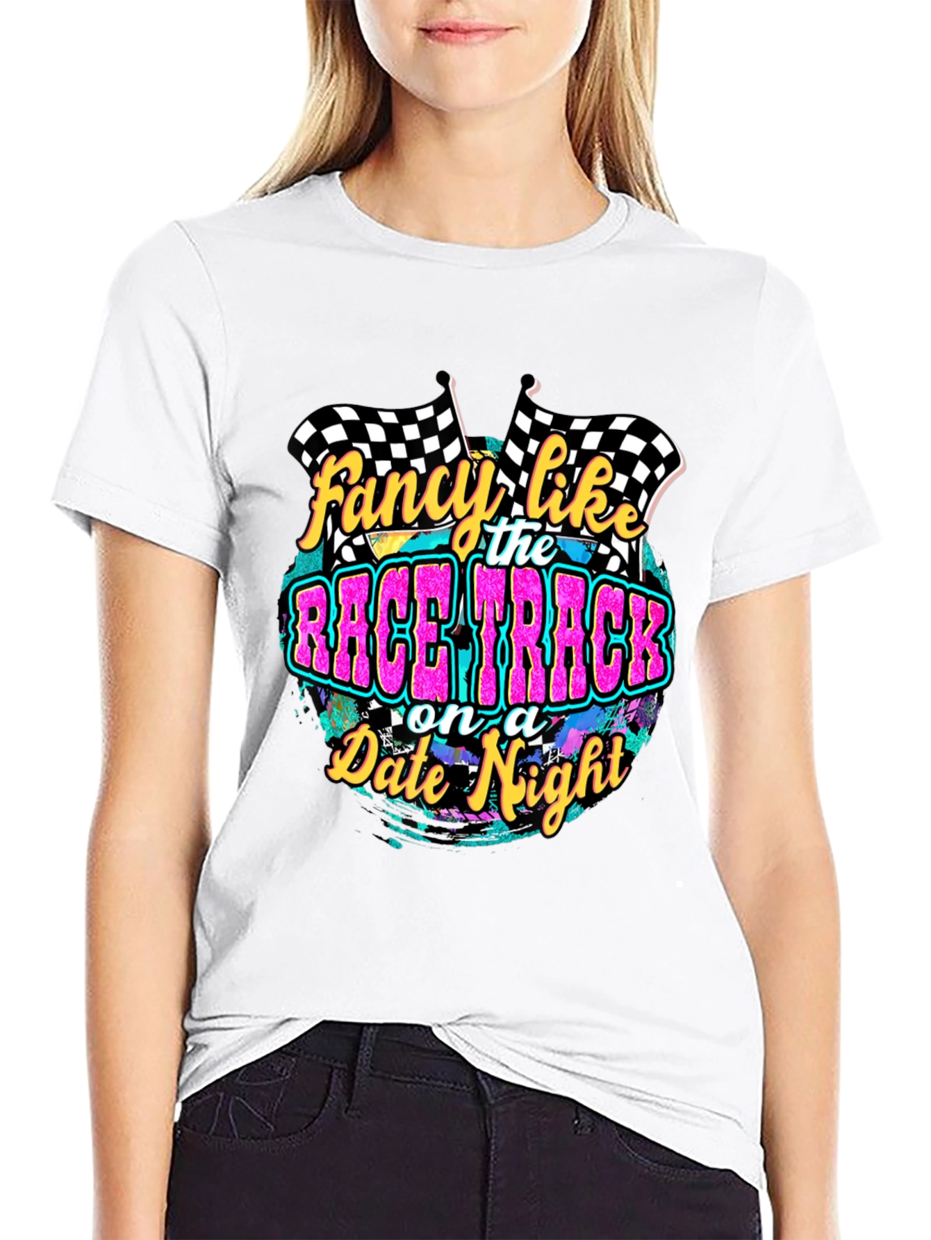 Race Track Date Night Graphic T-Shirt