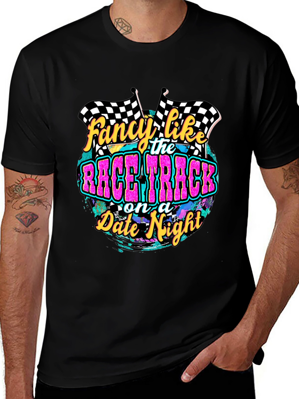 Race Track Date Night Graphic T-Shirt