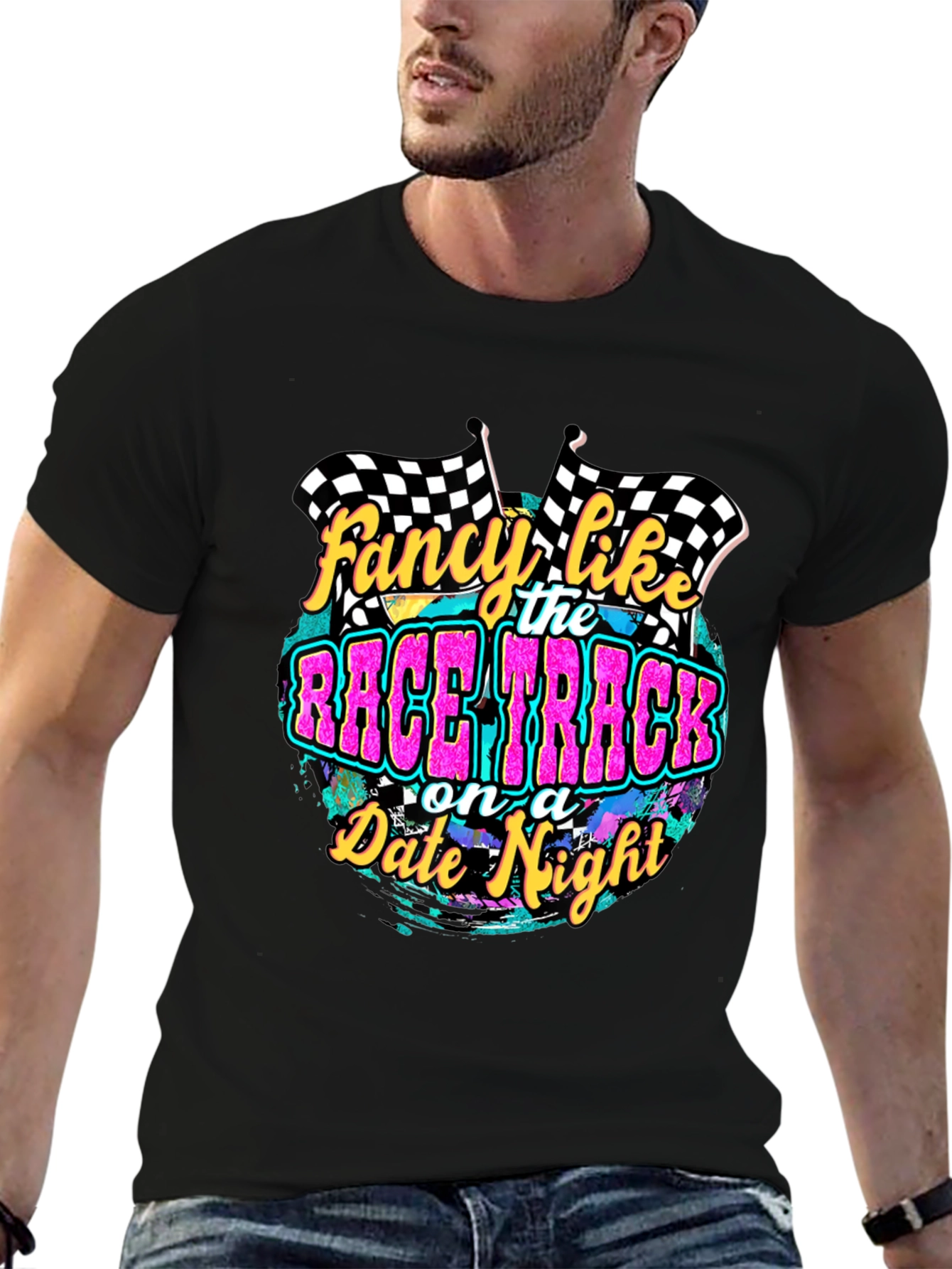 Race Track Date Night Graphic T-Shirt
