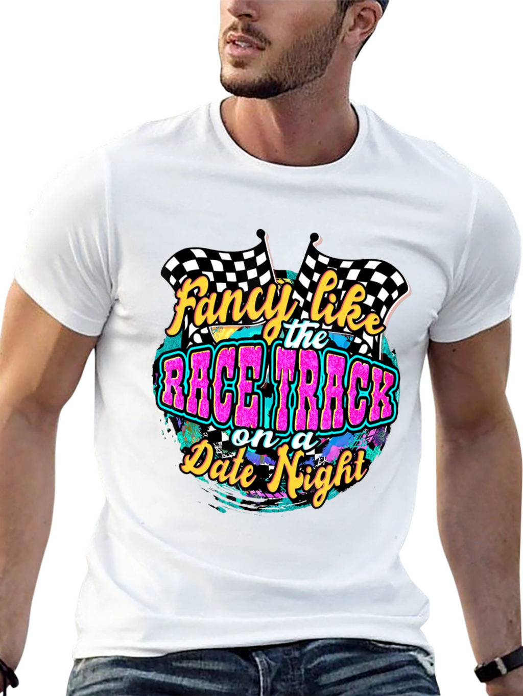 Race Track Date Night Graphic T-Shirt
