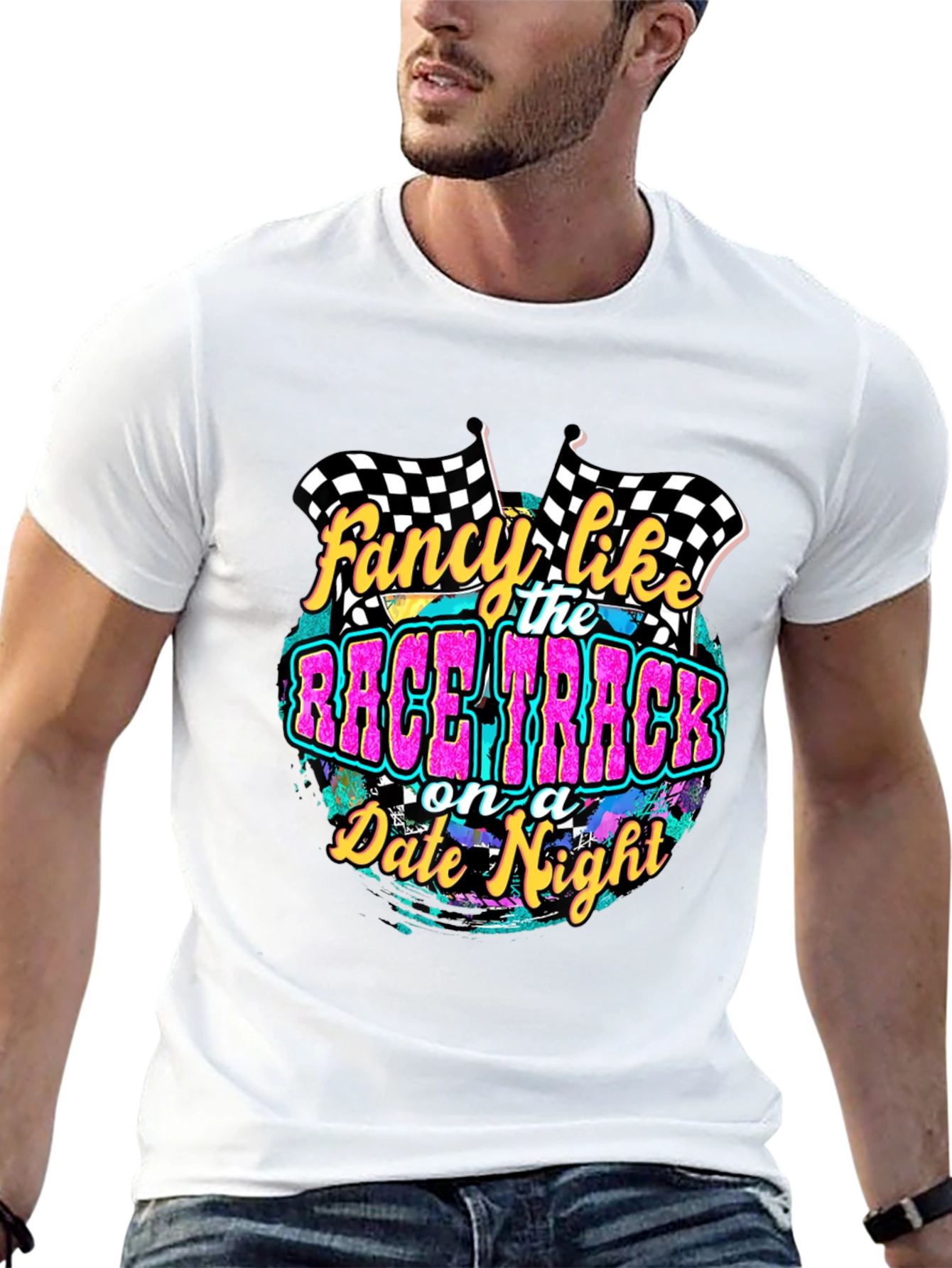 Race Track Date Night Graphic T-Shirt