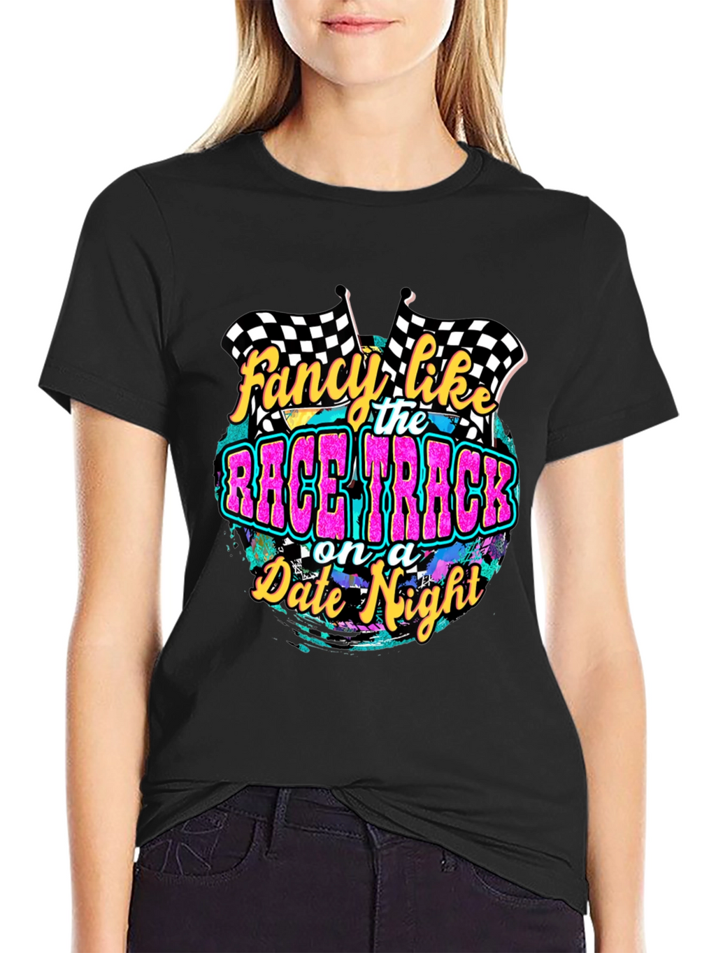 Race Track Date Night Graphic T-Shirt