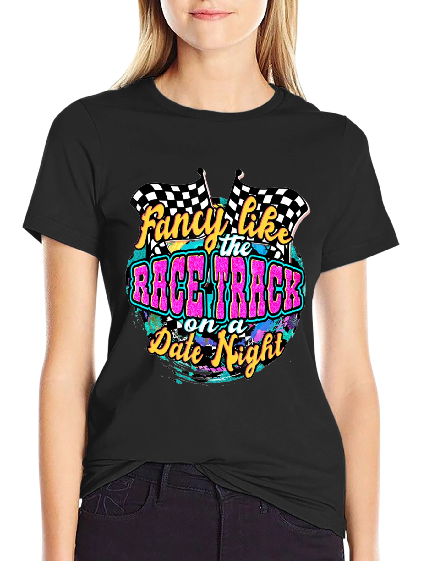 Race Track Date Night Graphic T-Shirt