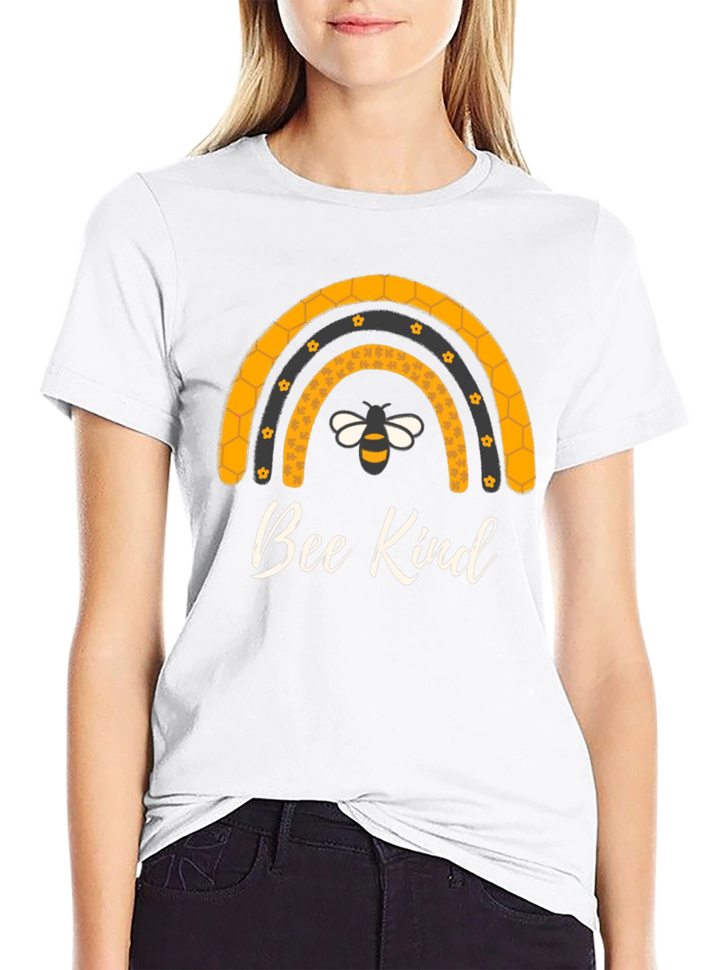 Bee Kind Rainbow Graphic Tee