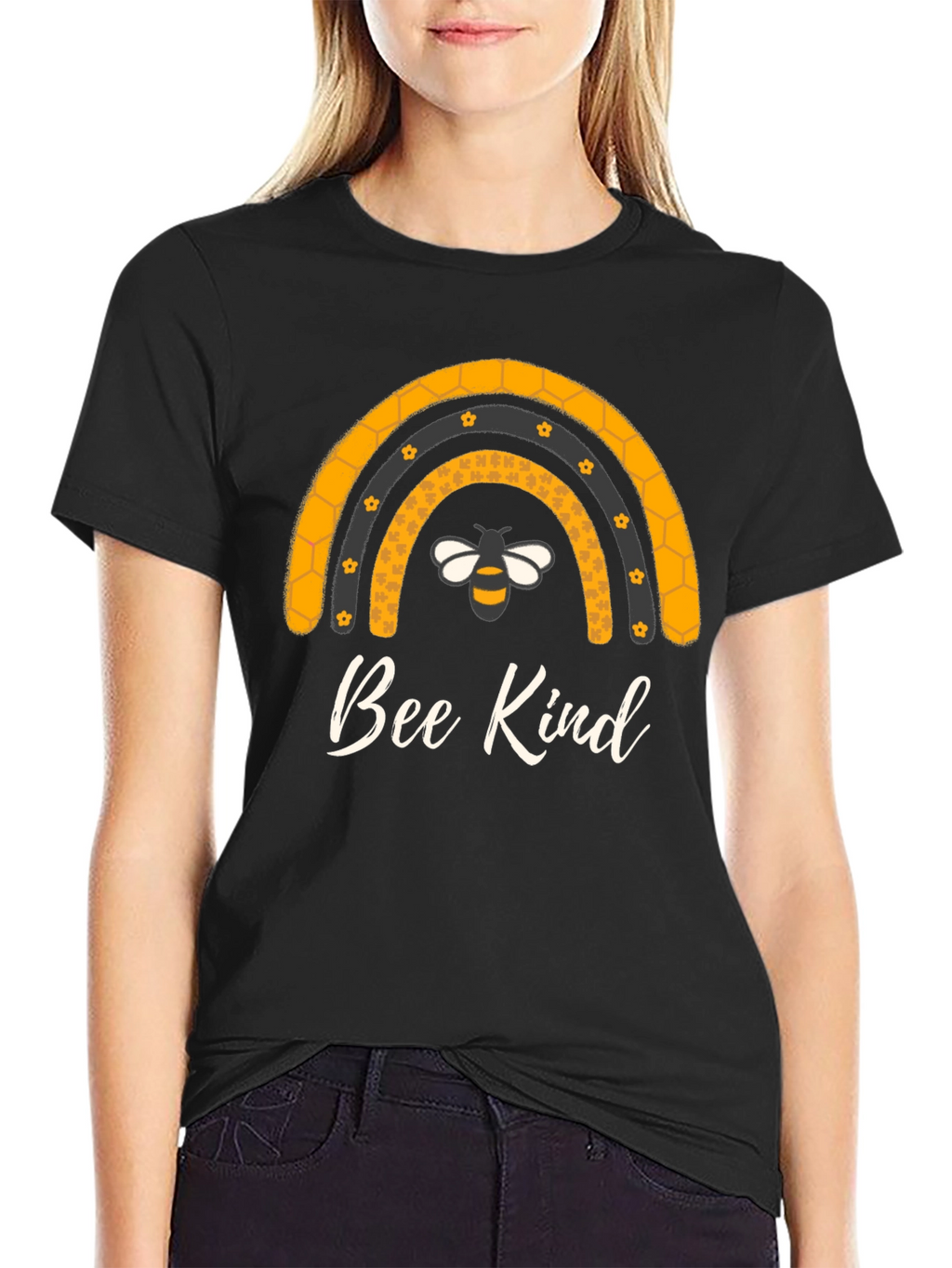 Bee Kind Rainbow Graphic Tee