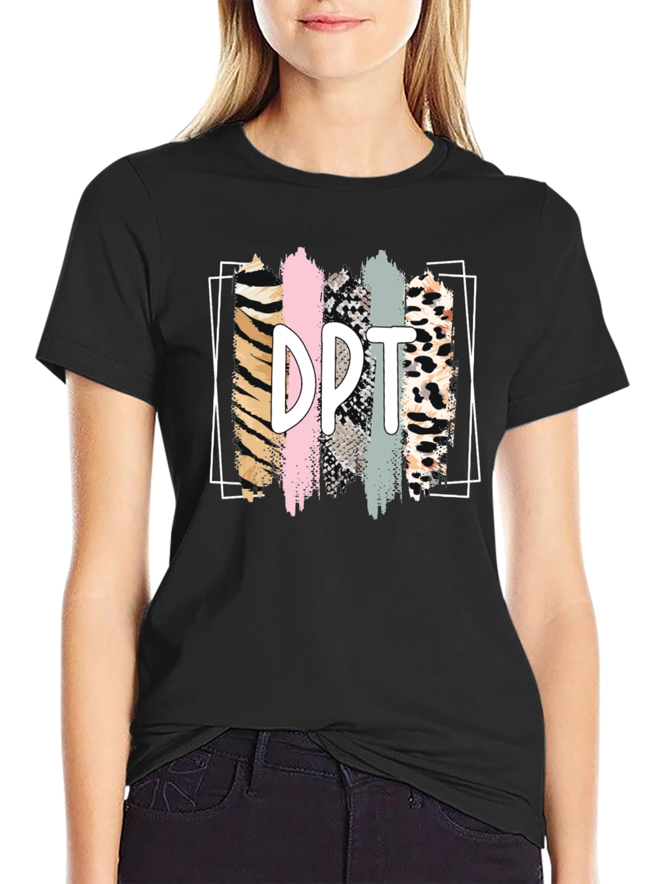 DPT Animal Print Graphic Tee - Stylish & Comfortable