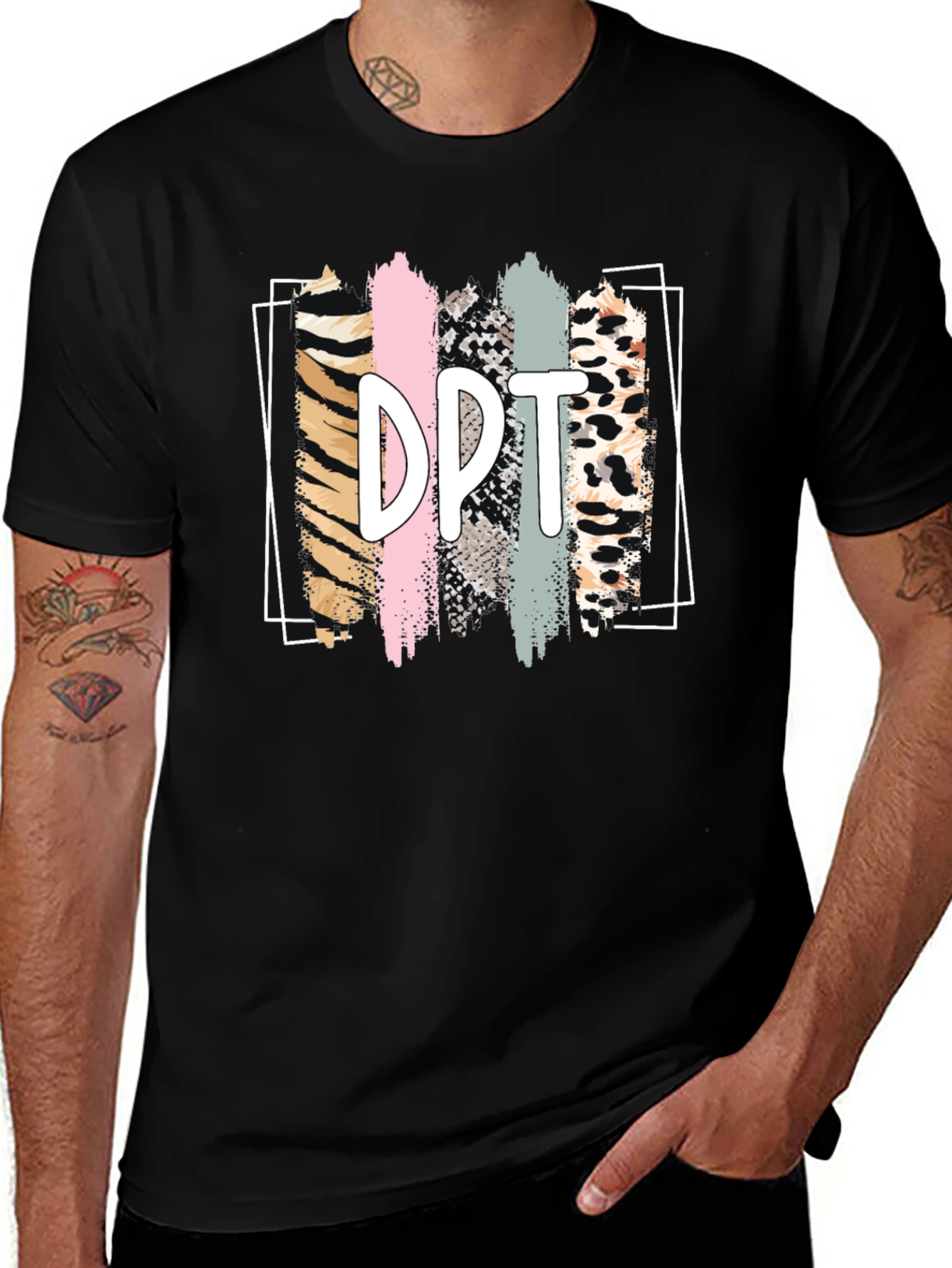 DPT Animal Print Graphic Tee - Stylish & Comfortable