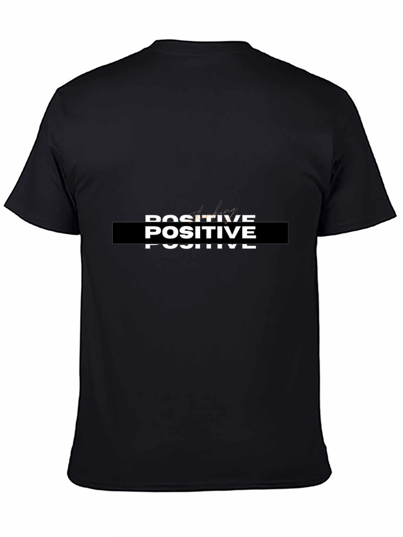 Positive Graphic Print Black T-Shirt