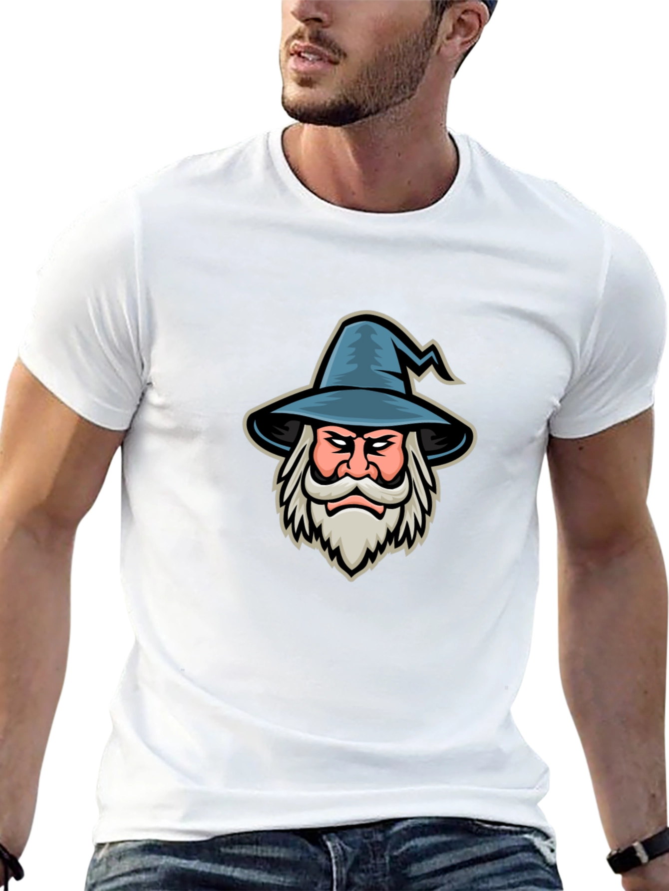Wizard Graphic T-Shirt - Black Cotton Tee