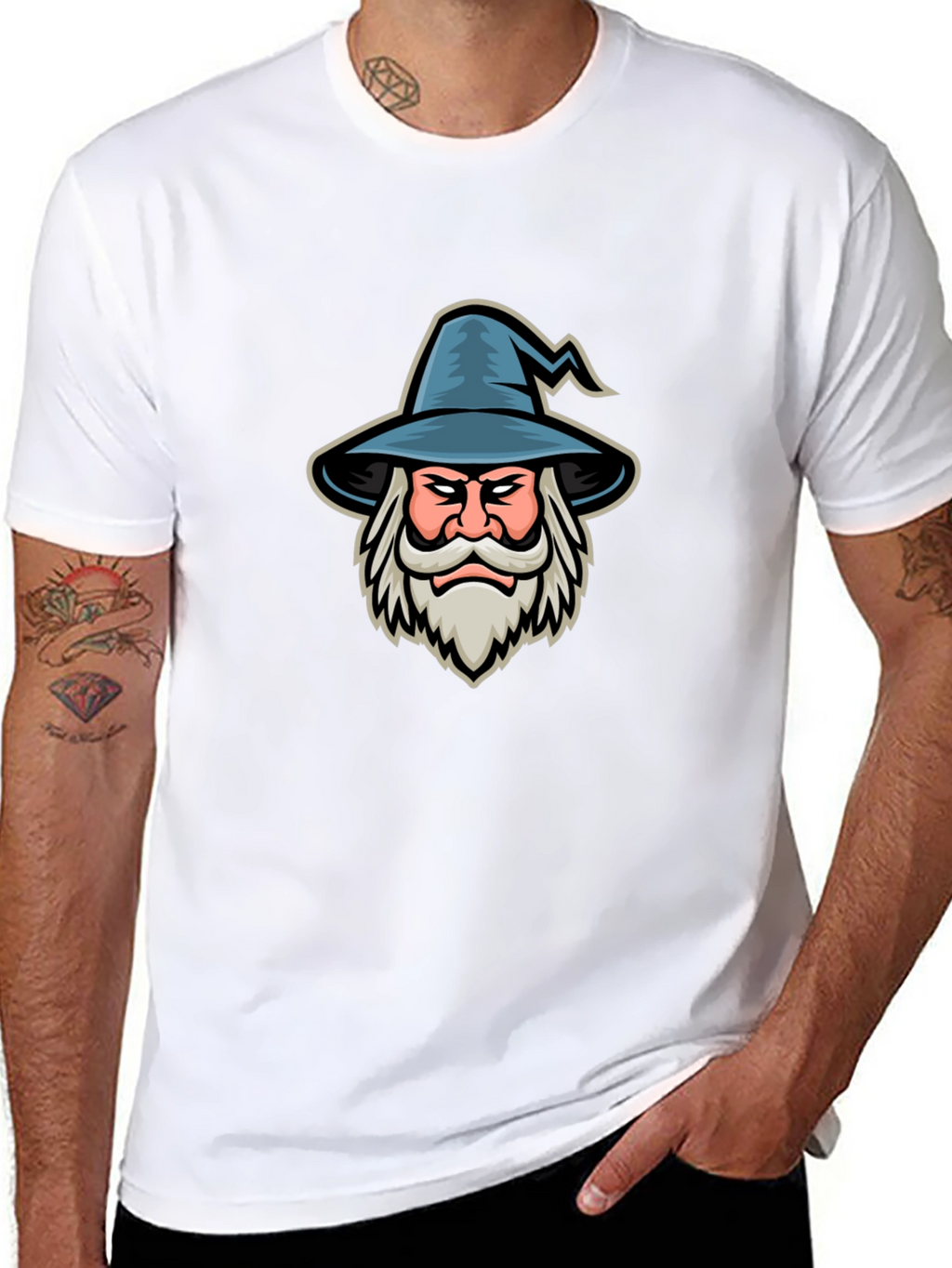Wizard Graphic T-Shirt - Black Cotton Tee