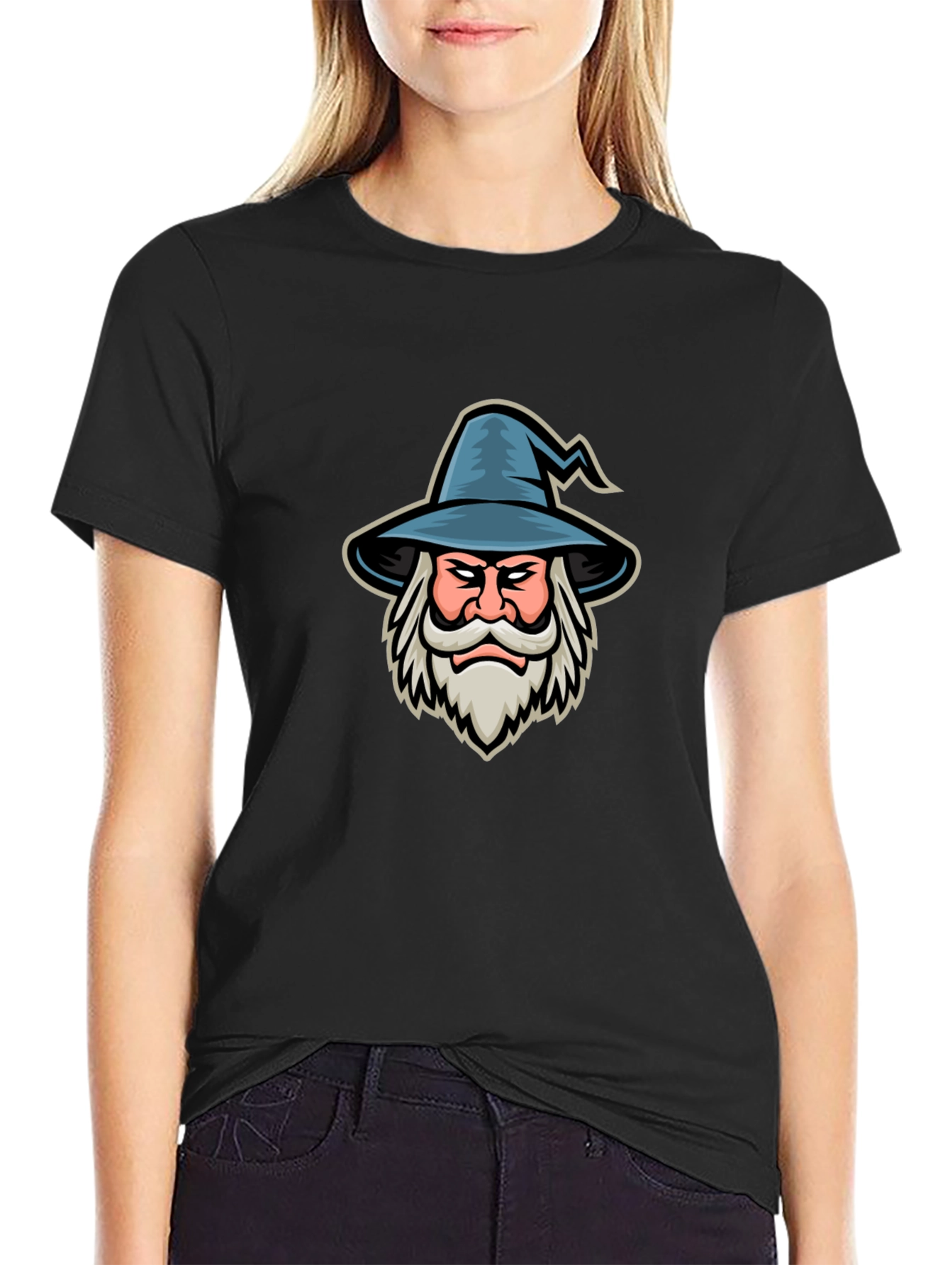 Wizard Graphic T-Shirt - Black Cotton Tee