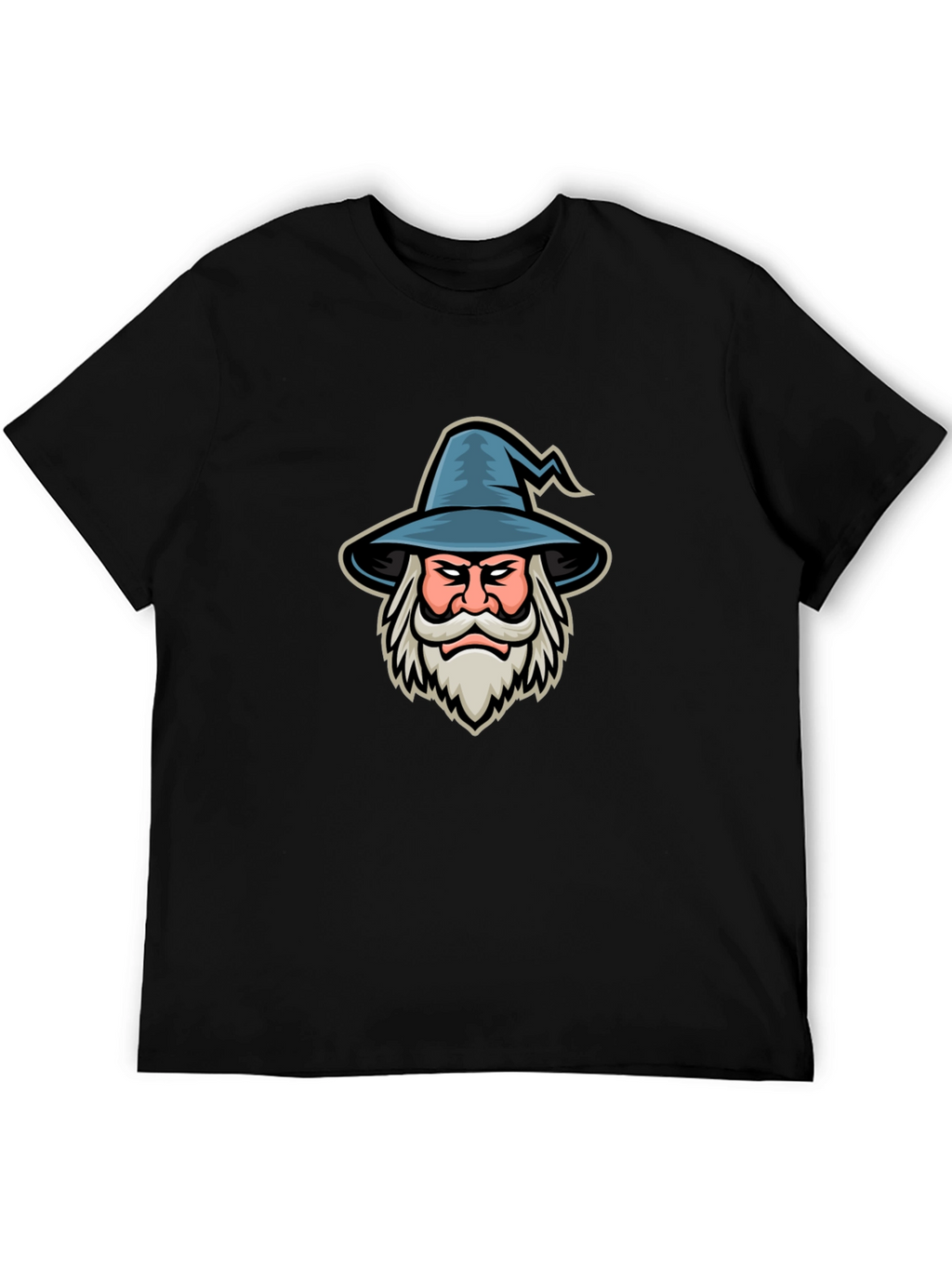 Wizard Graphic T-Shirt - Black Cotton Tee