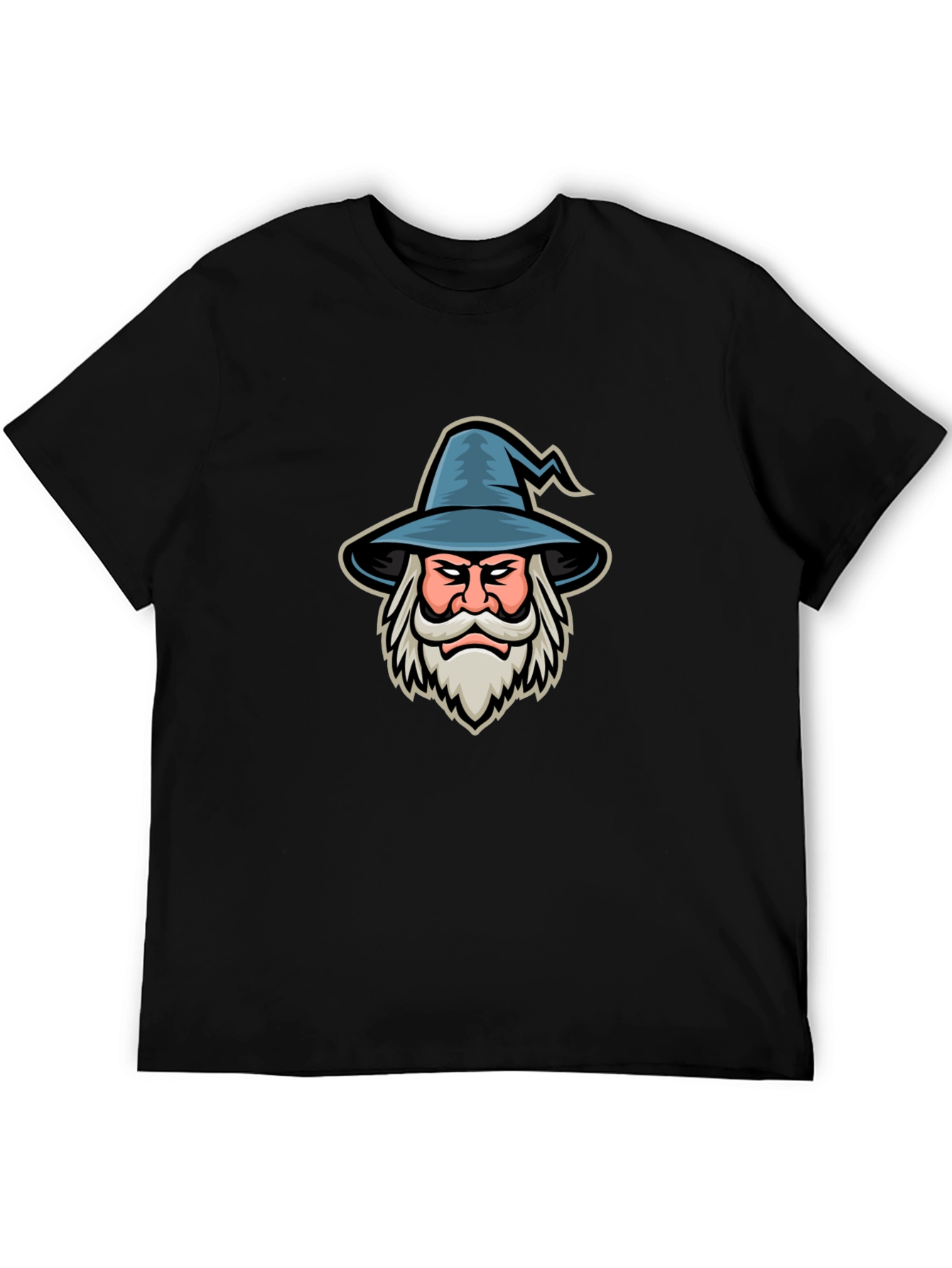 Wizard Graphic T-Shirt - Black Cotton Tee